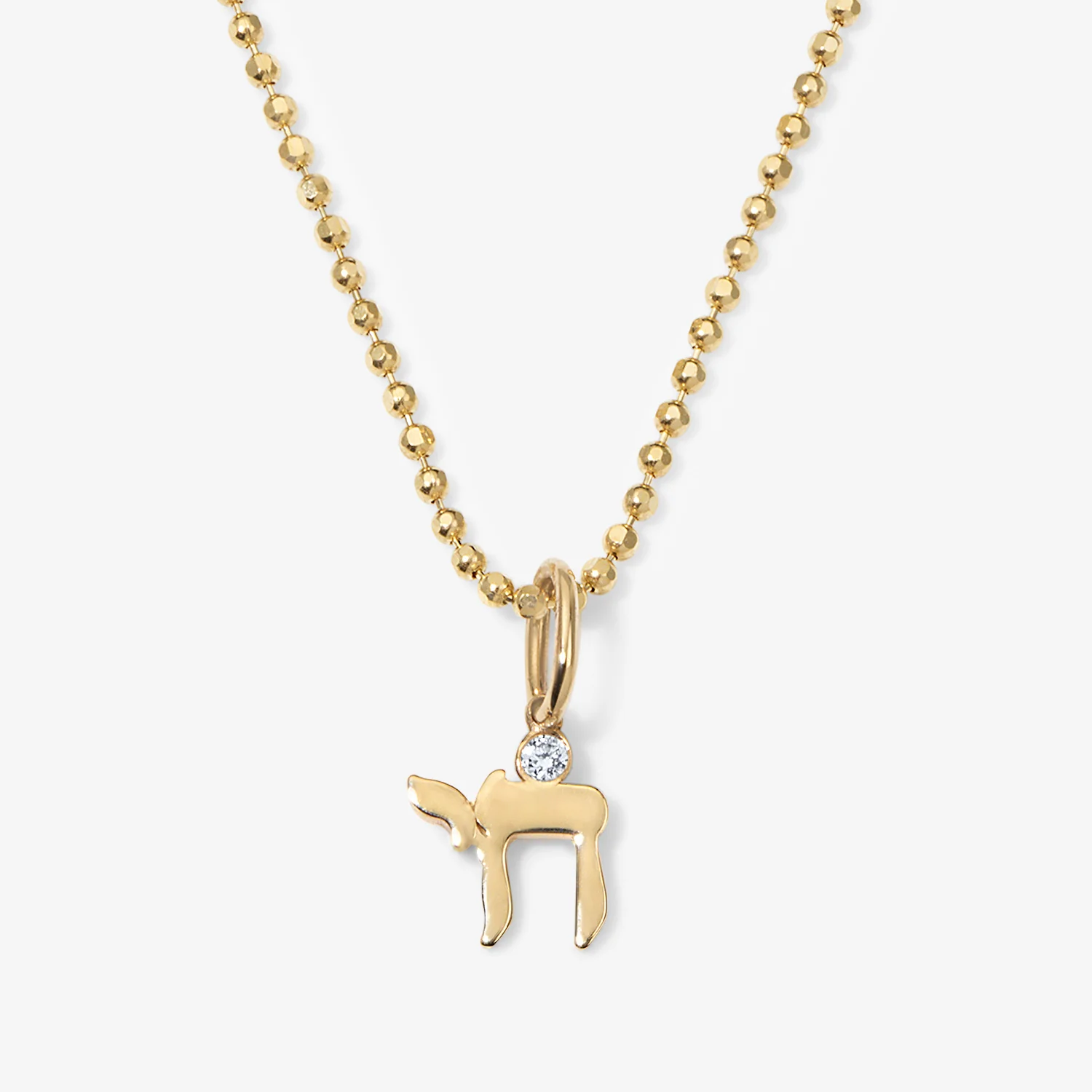 Mini Token Chai with Diamond Bezel Pendant - Image 2