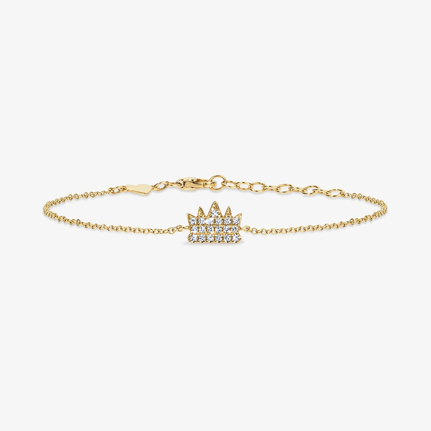 Mini Token Pave Crown Bracelet