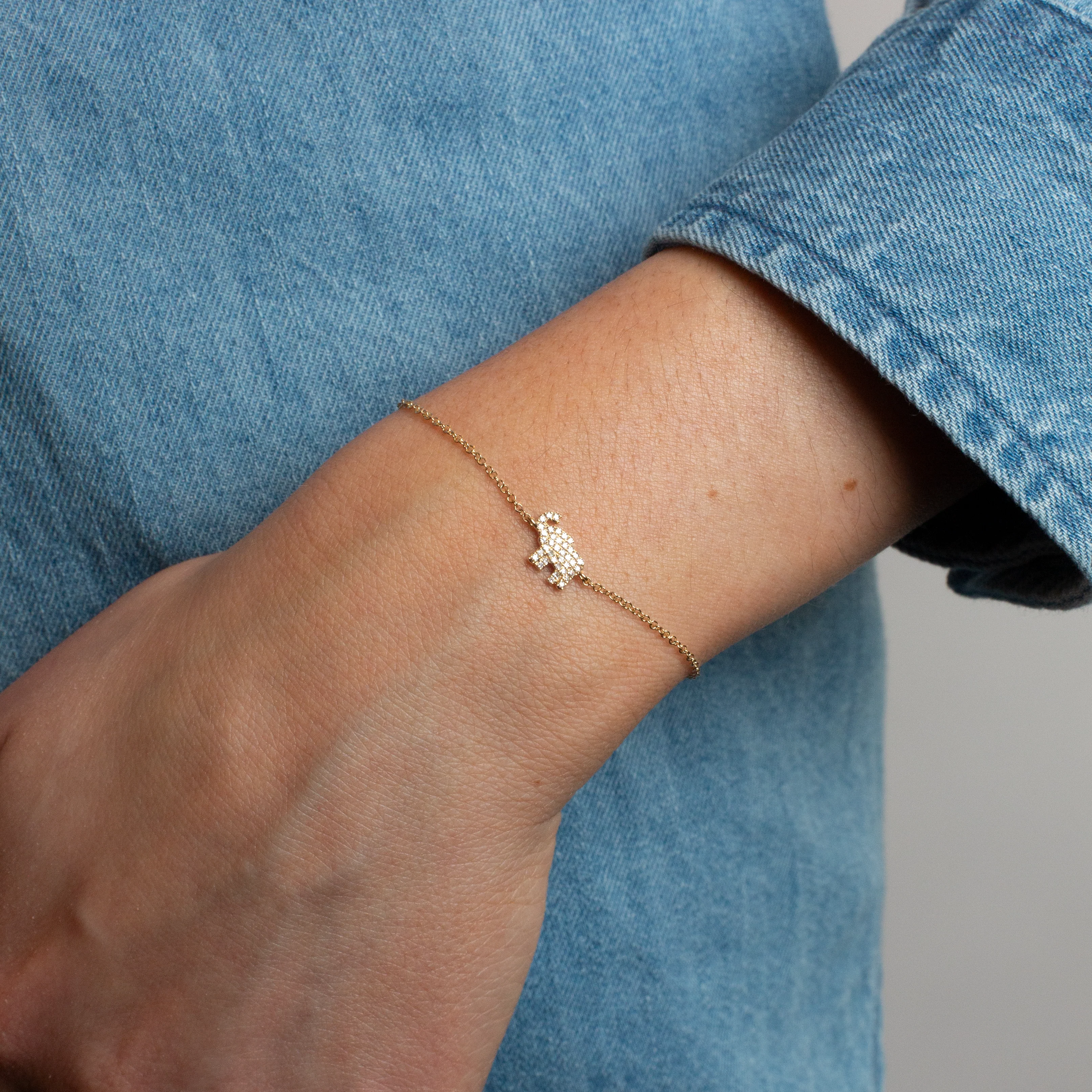Mini Token Pave Elephant Bracelet - Image 3