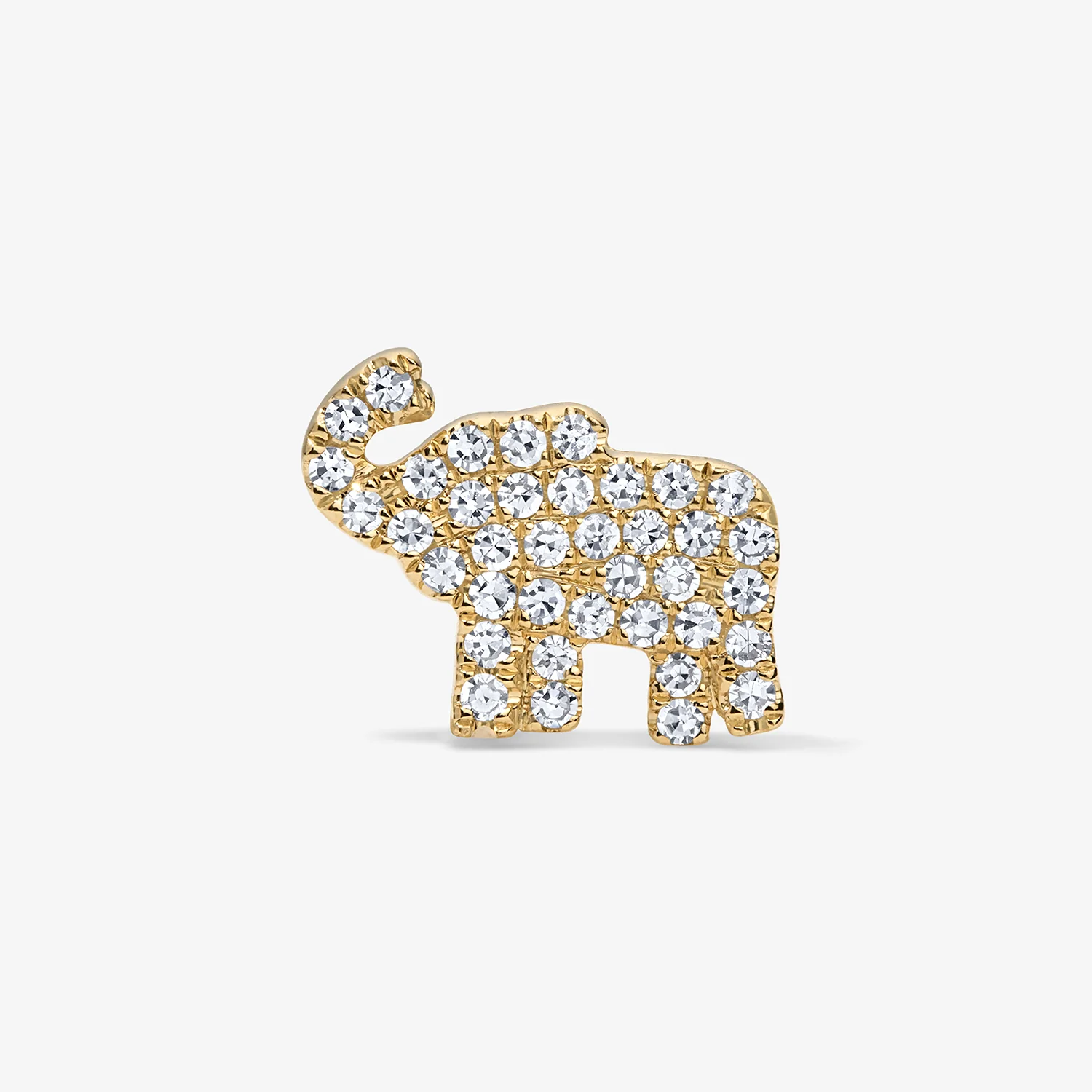 Mini Token Pave Elephant Studs - Image 4