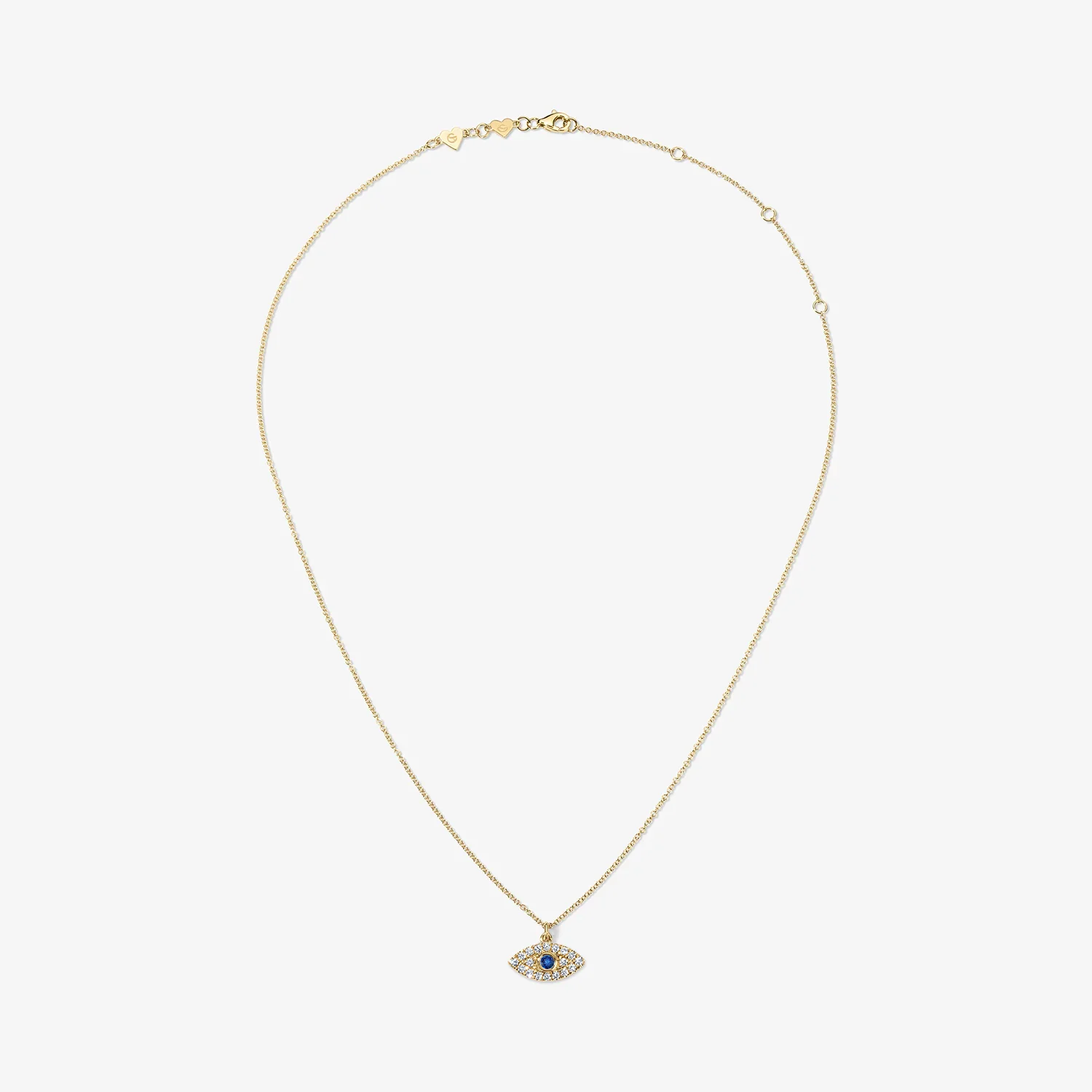 Mini Token Pave Evil Eye Necklace - Image 3