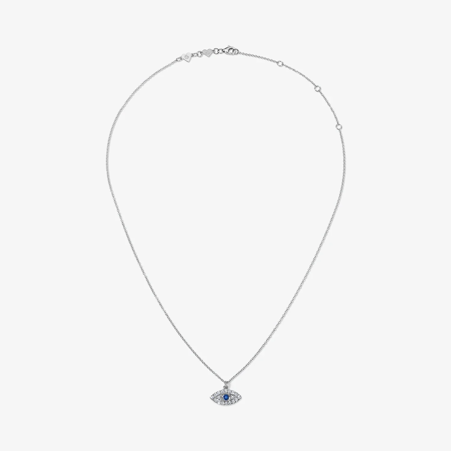 Mini Token Pave Evil Eye Necklace - Image 4