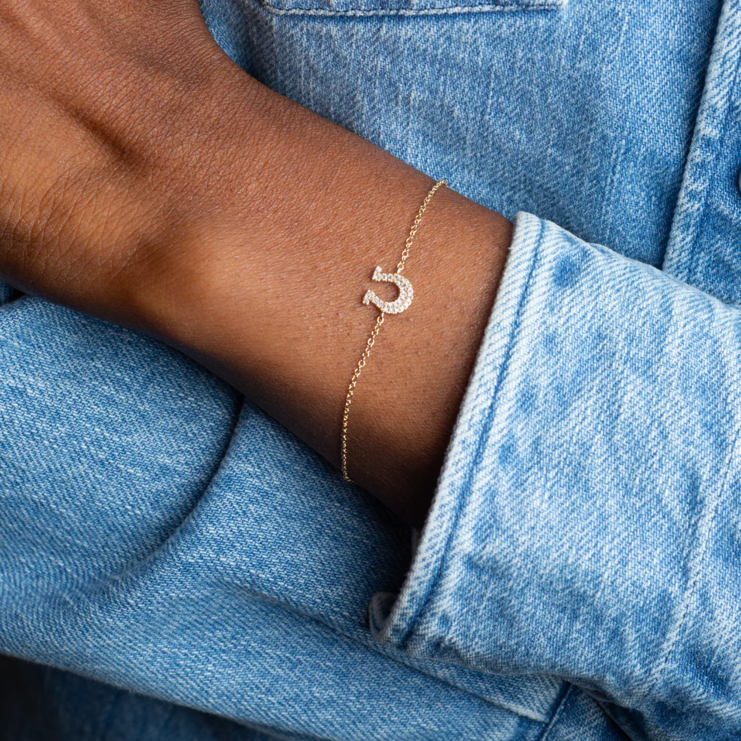 Mini Token Pave Horseshoe Bracelet - Image 3