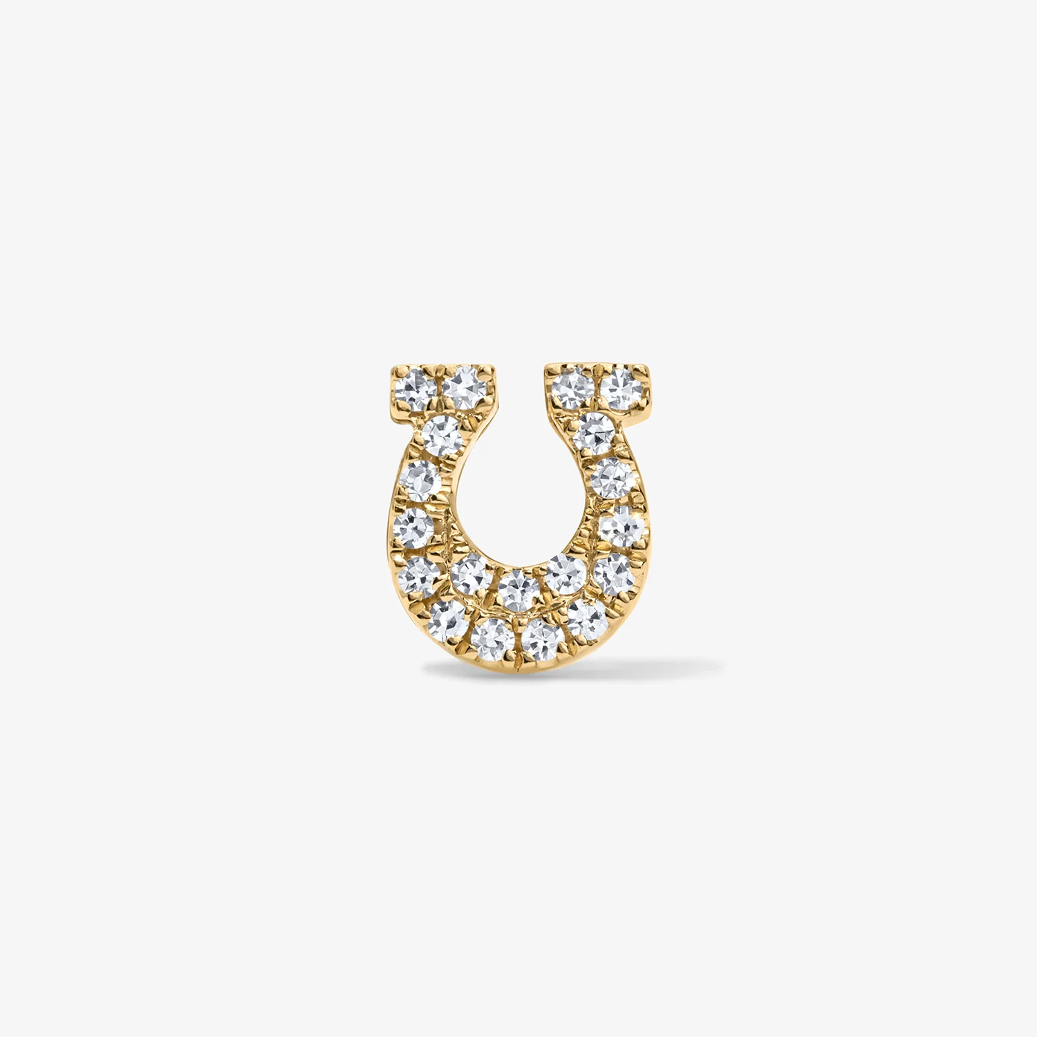 Mini Token Pave Horseshoe Studs - Image 4