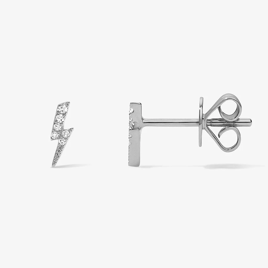 Mini Token Pave Lightening Studs