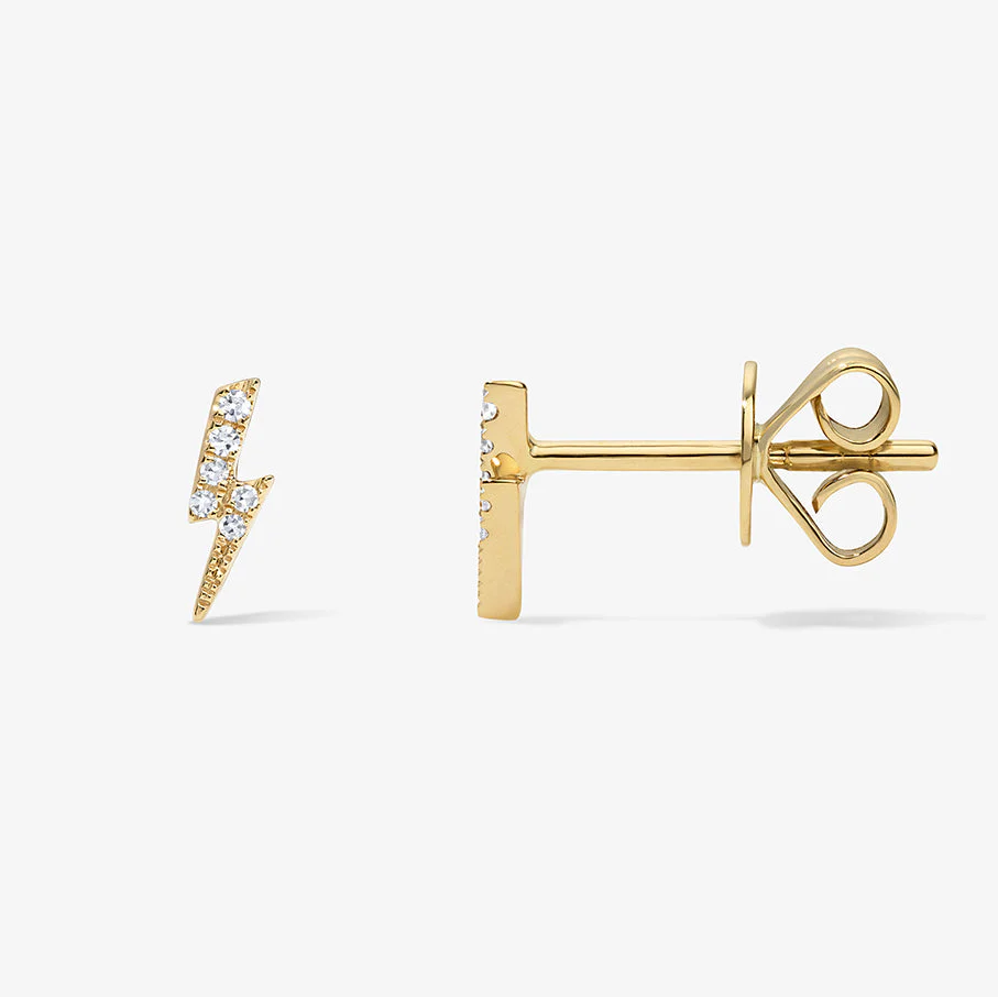 Mini Token Pave Lightening Studs - Image 2