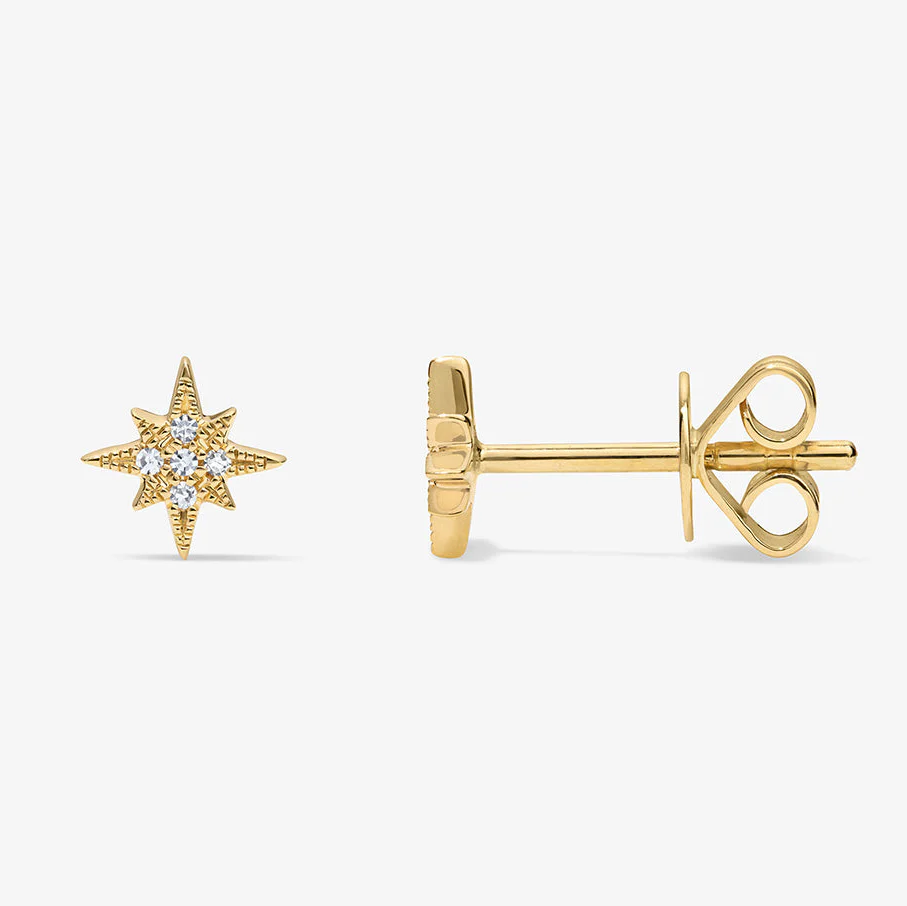 Mini Token Pave North Star Studs