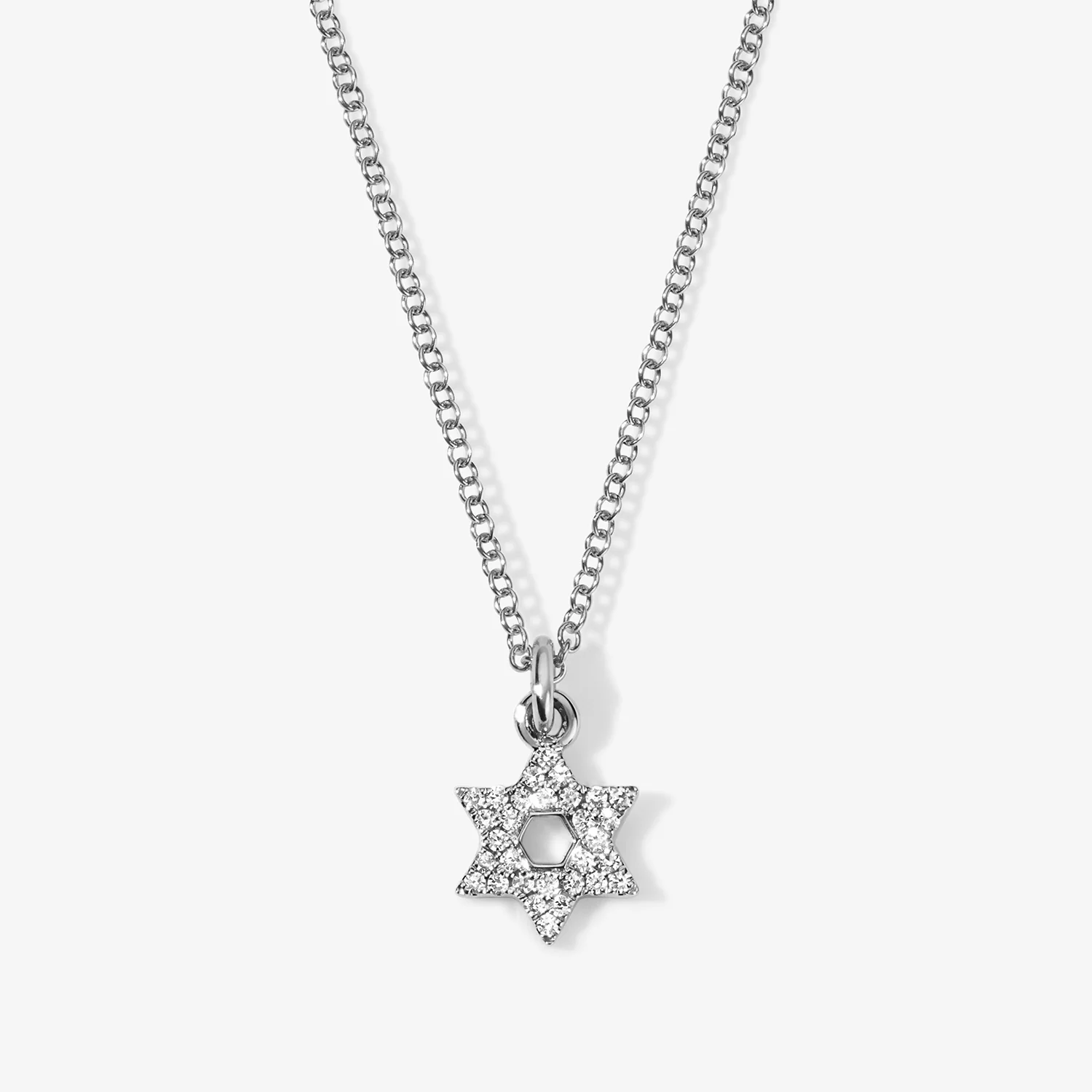 Mini Token Pave Star of David Necklace - Image 2