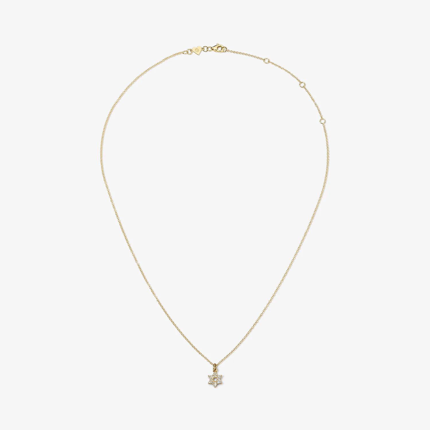 Mini Token Pave Star of David Necklace - Image 4