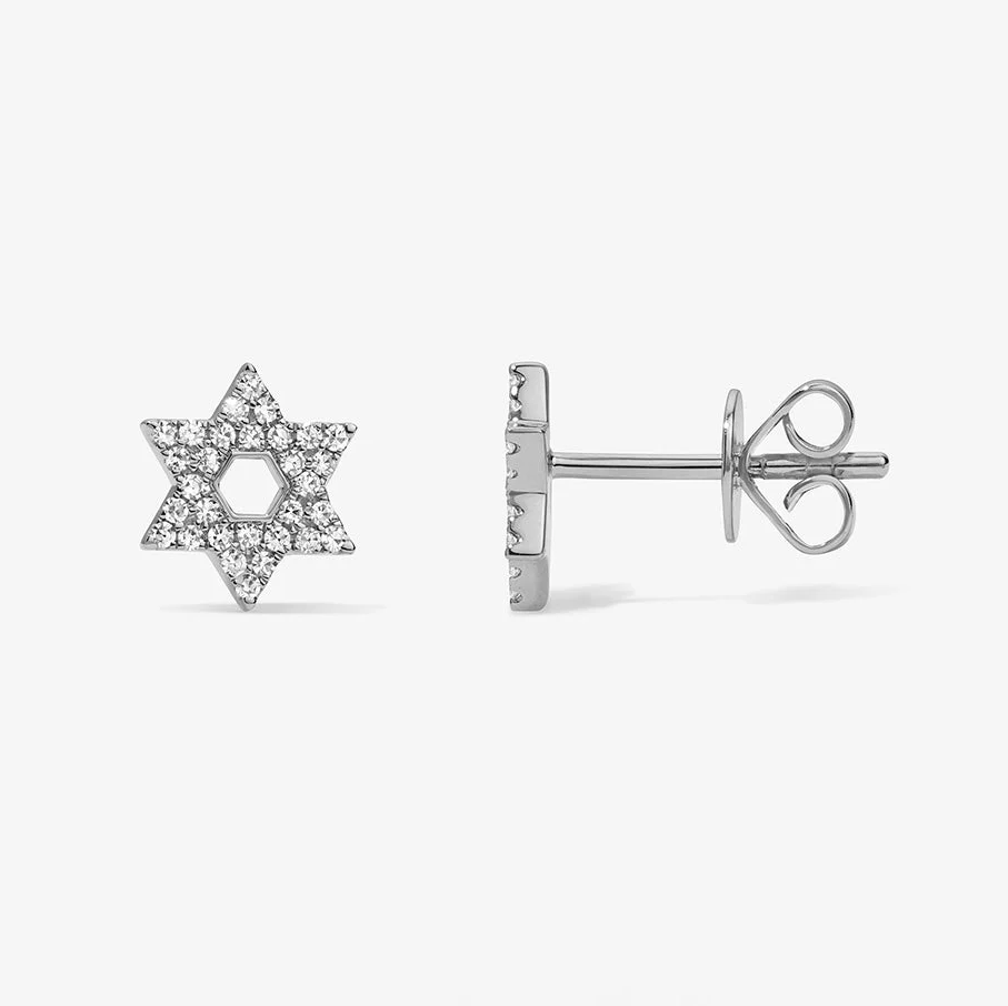 Mini Token Pave Star of David Studs - Image 2