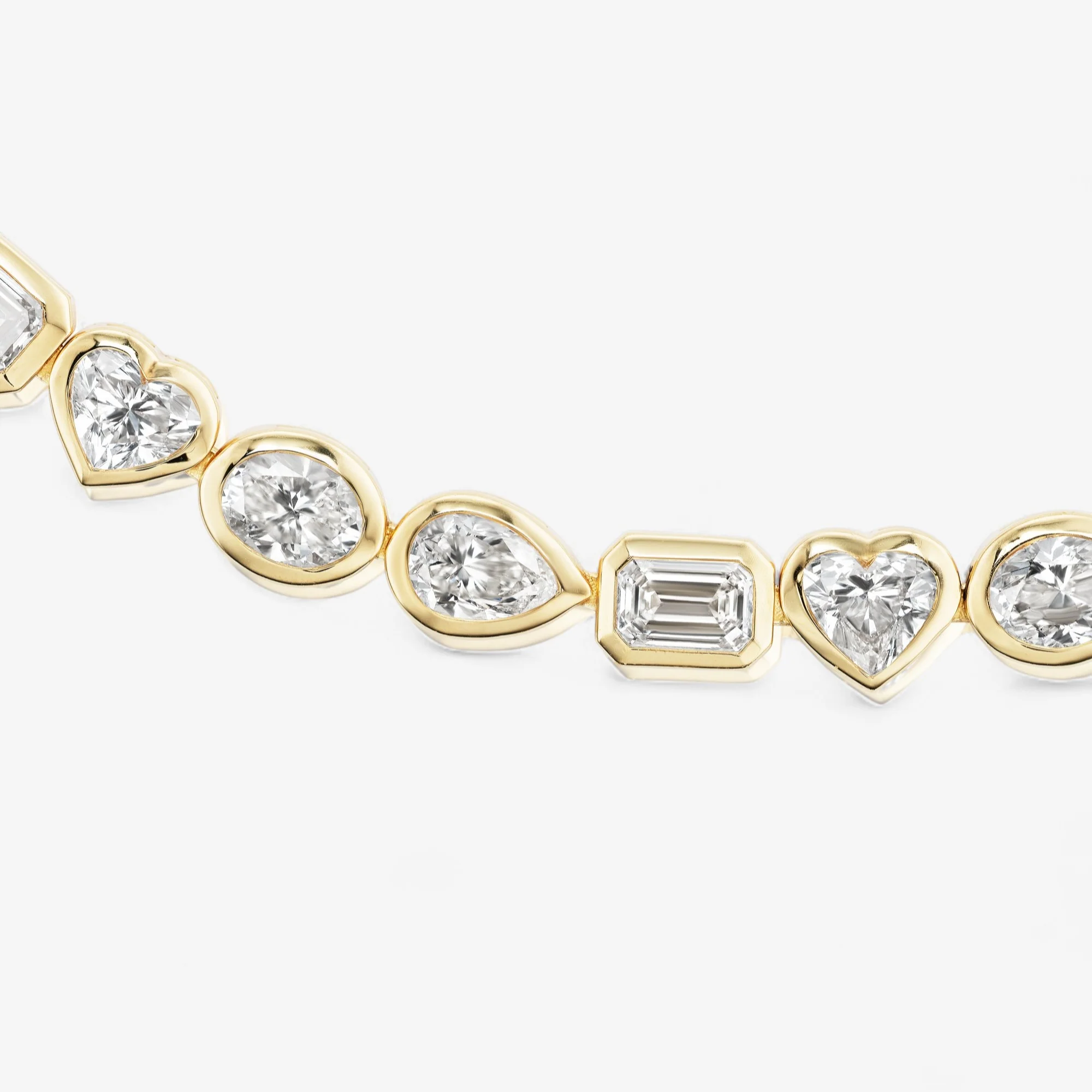 Signature Mixed Shape Bezel Tennis Necklace - Image 3