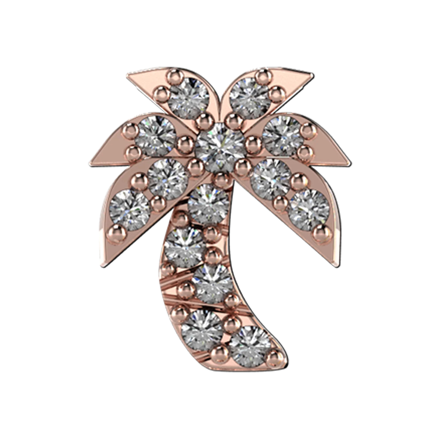 Pave Palm Tree Slider Charm - Image 3
