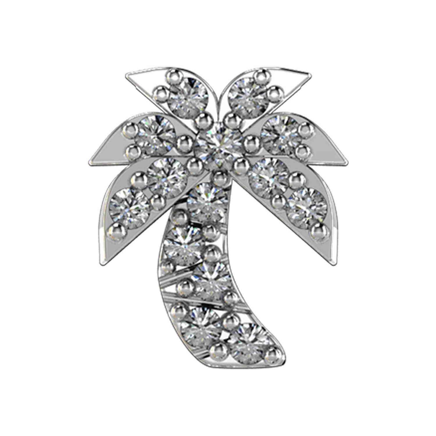 Pave Palm Tree Slider Charm - Image 4
