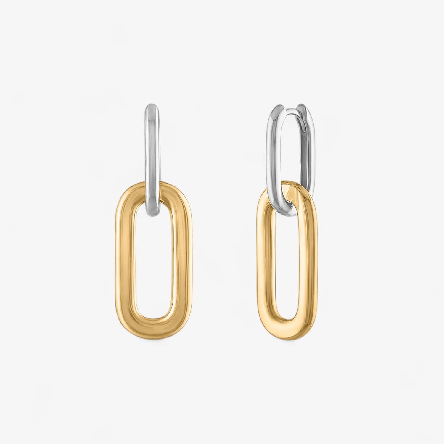 Cleo Paperclip Gold Drop Earrings