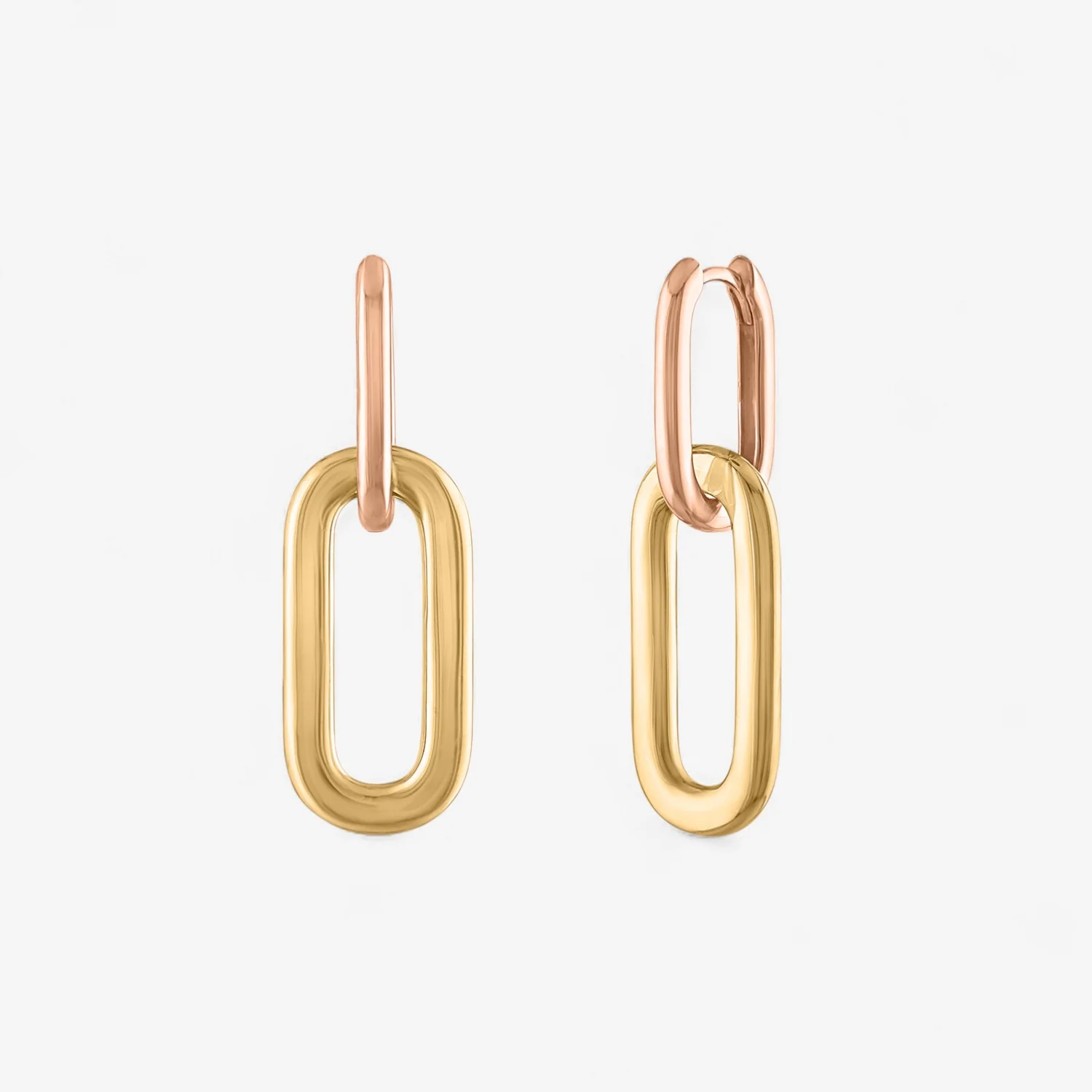 Cleo Paperclip Gold Drop Earrings - Image 10