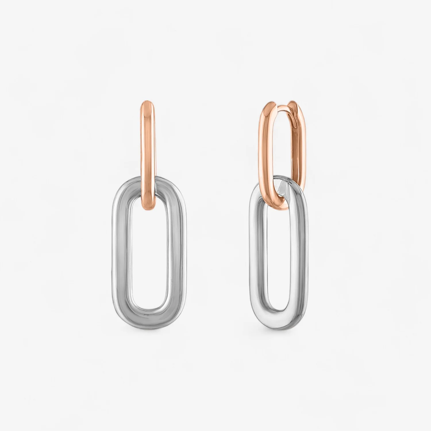 Cleo Paperclip Gold Drop Earrings - Image 11