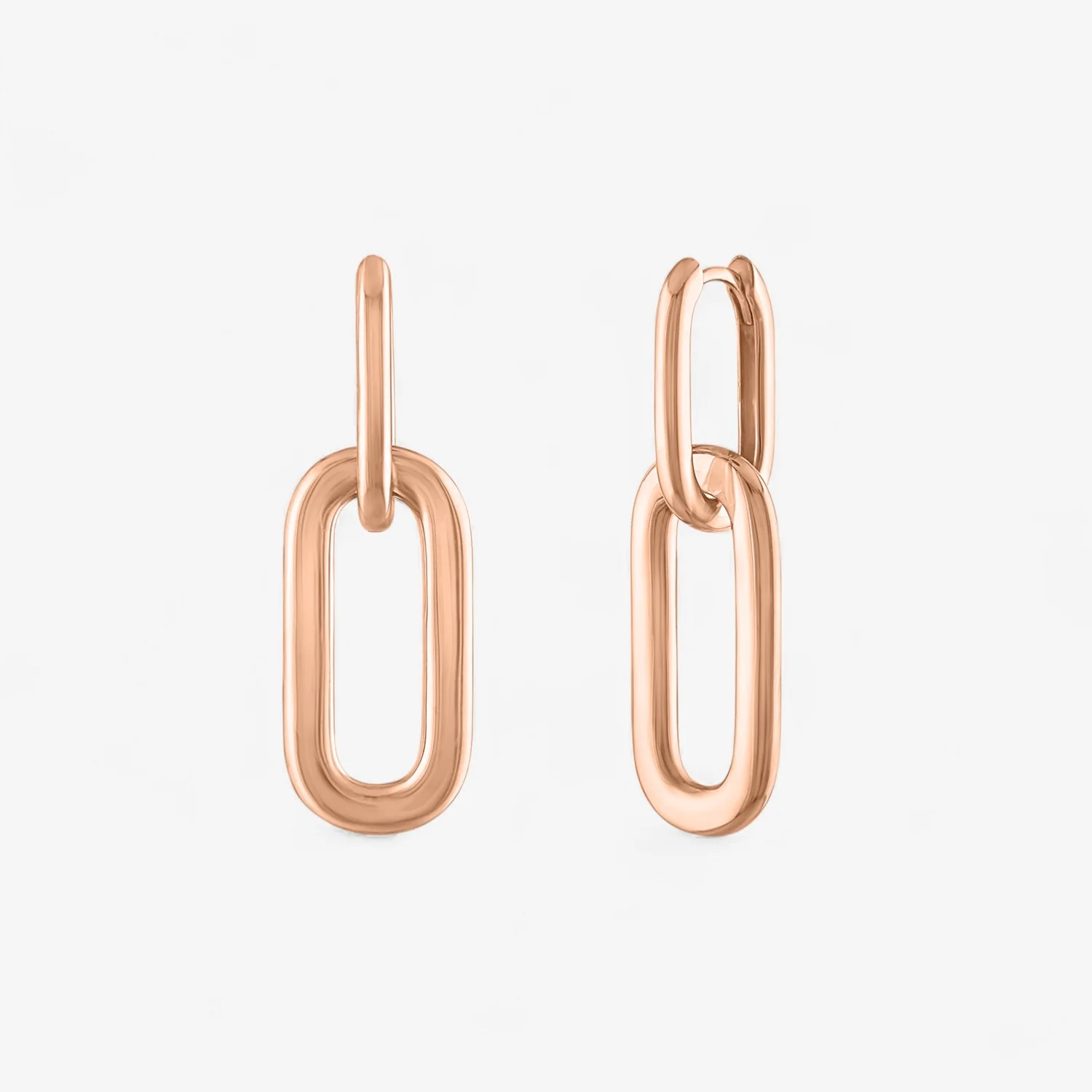 Cleo Paperclip Gold Drop Earrings - Image 15
