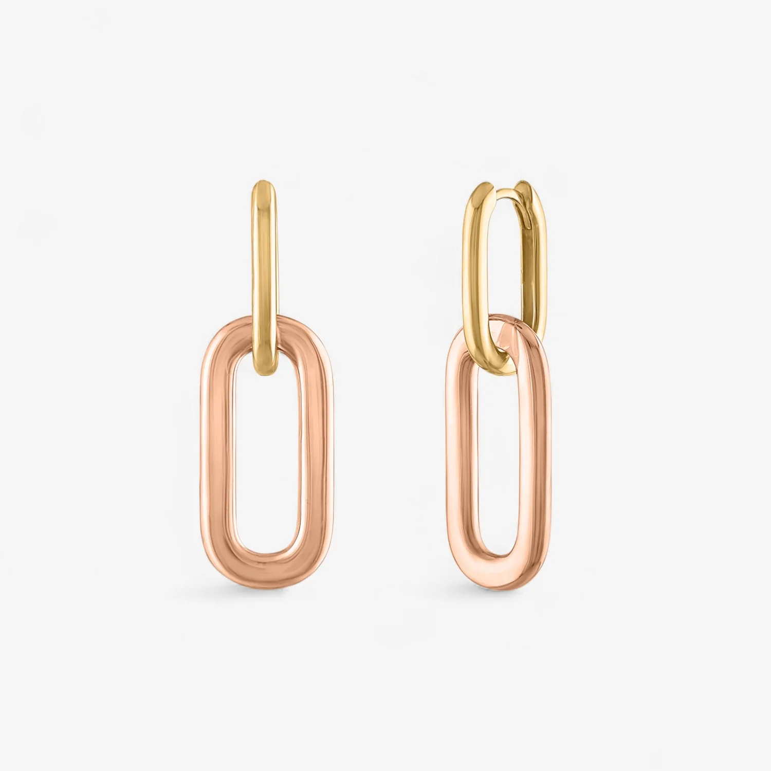 Cleo Paperclip Gold Drop Earrings - Image 7
