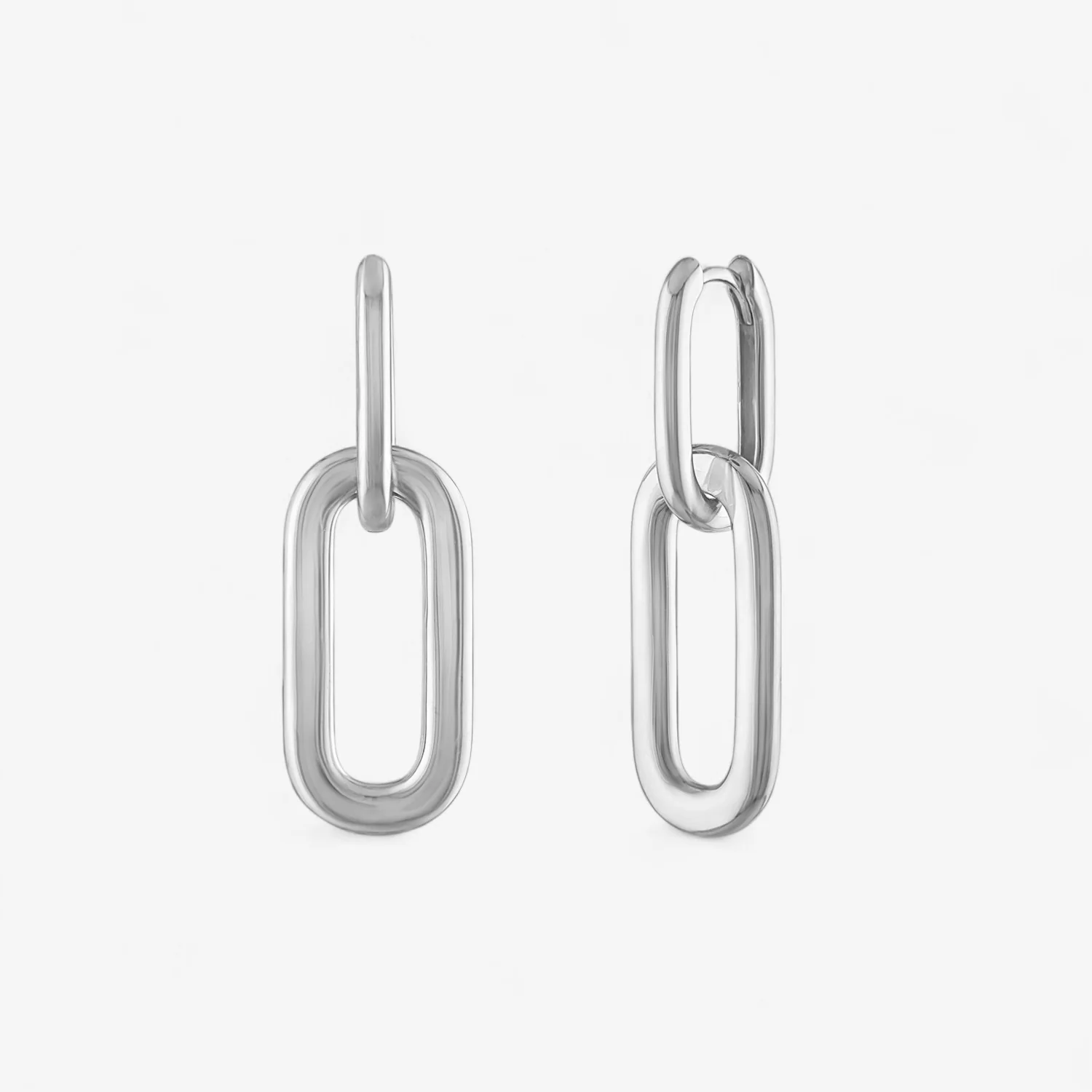 Cleo Paperclip Gold Drop Earrings - Image 8