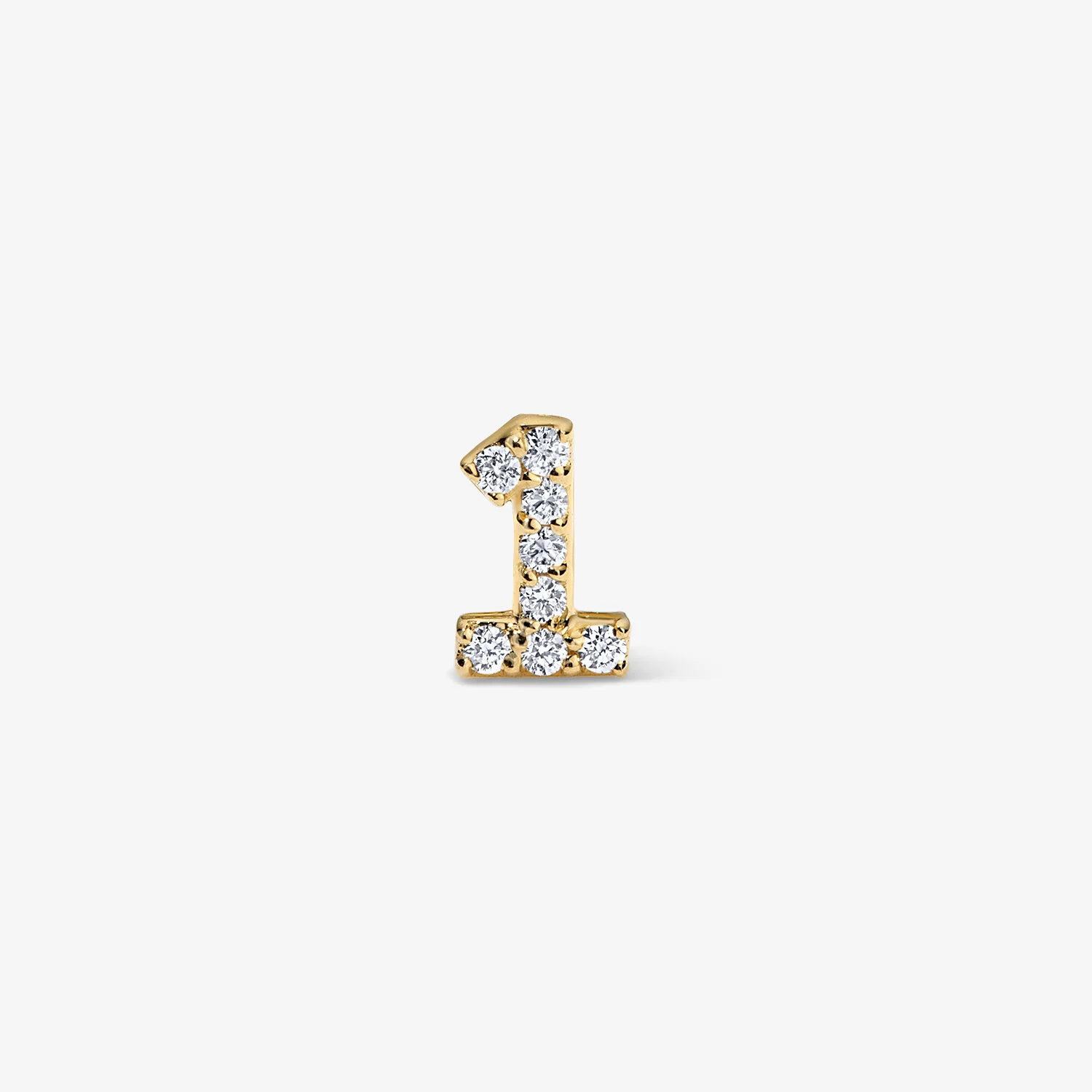 Mini Pave Block Number Studs - Image 5