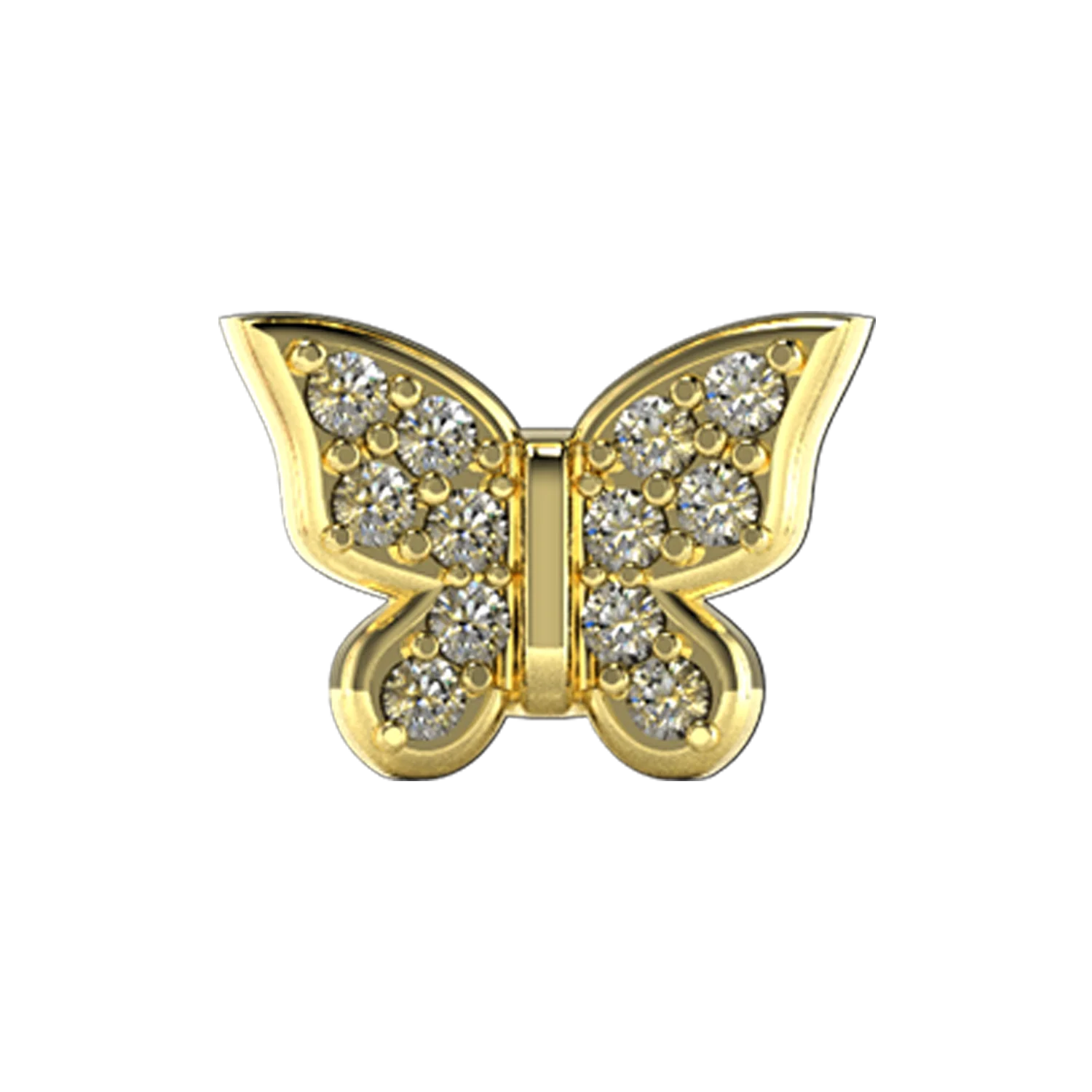 Pave Butterfly Slider Necklace Charm