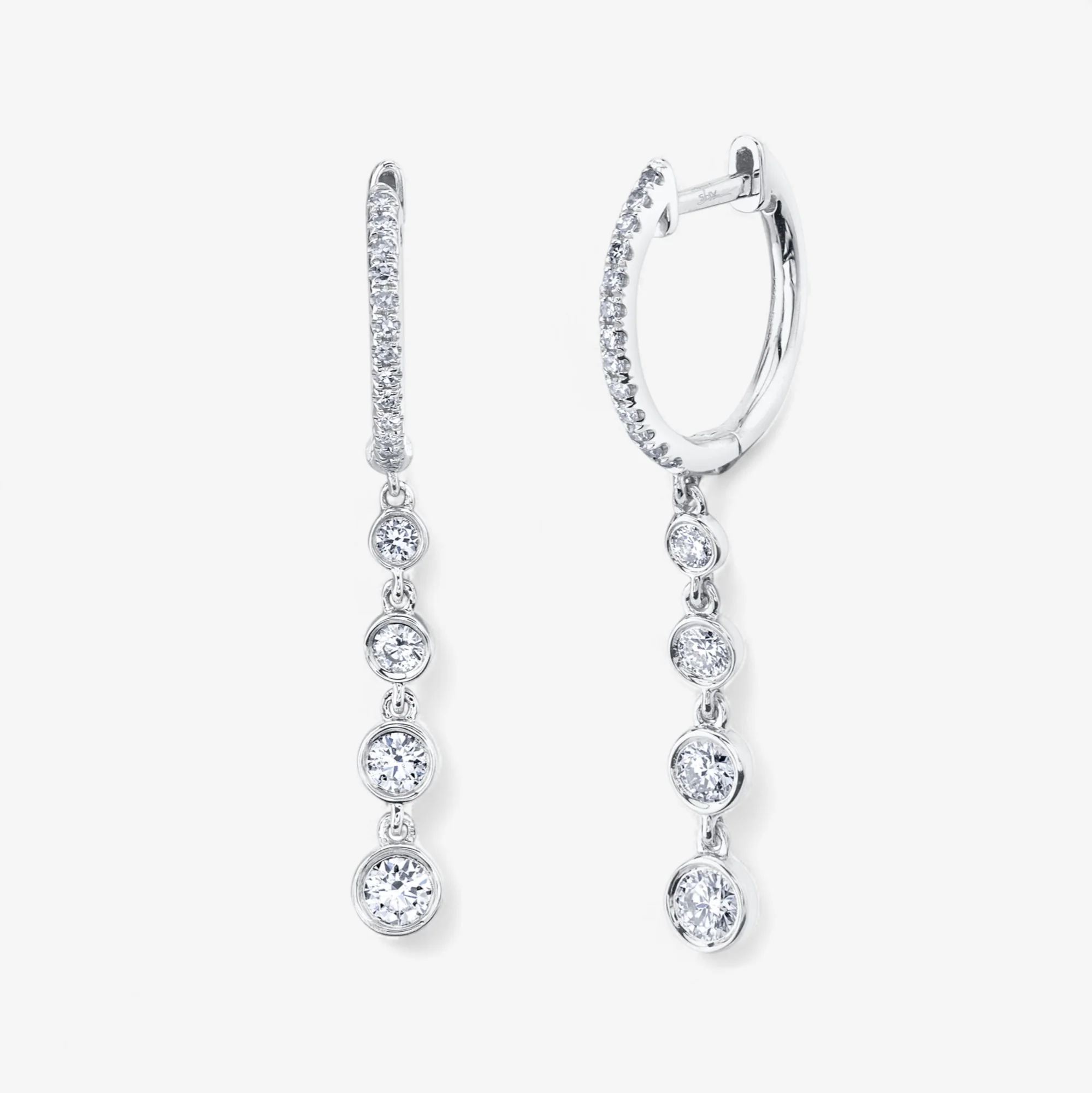 Margot Pave Huggie with Graduated Bezel Drop