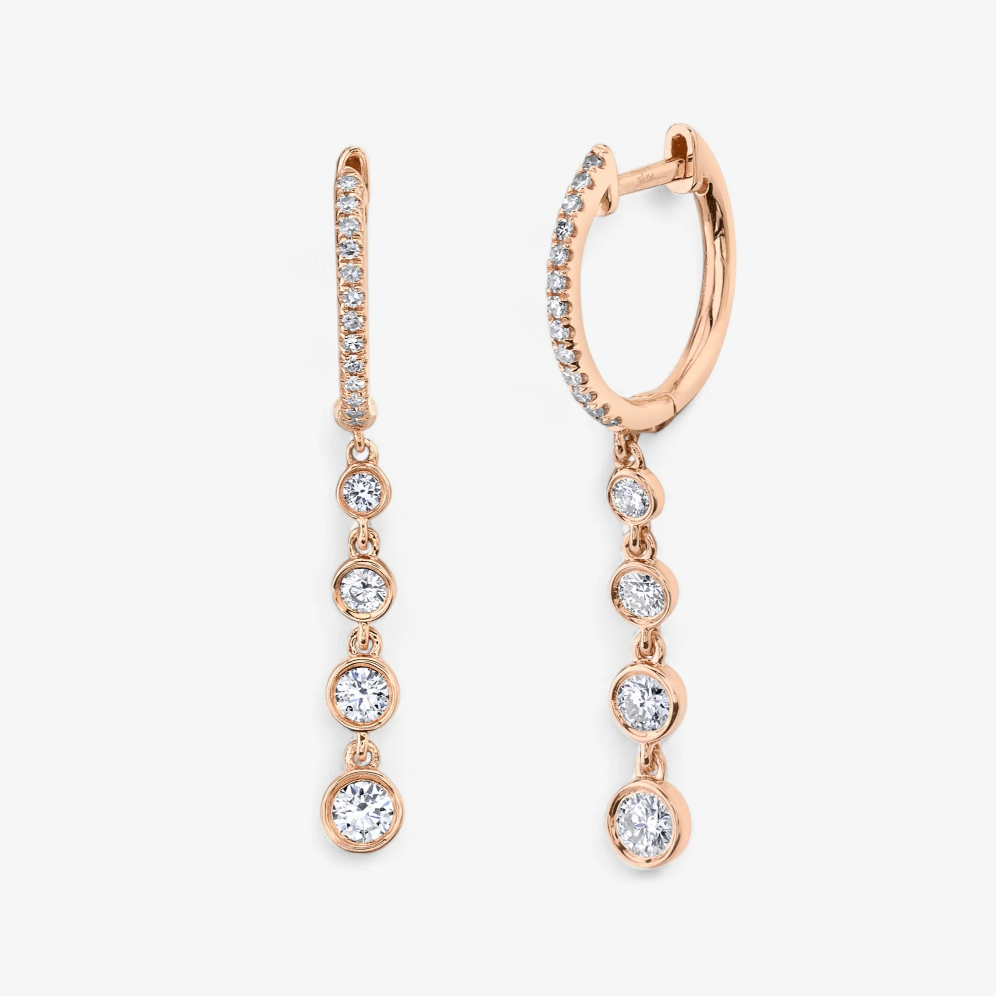 Margot Pave Huggie with Graduated Bezel Drop - Image 3