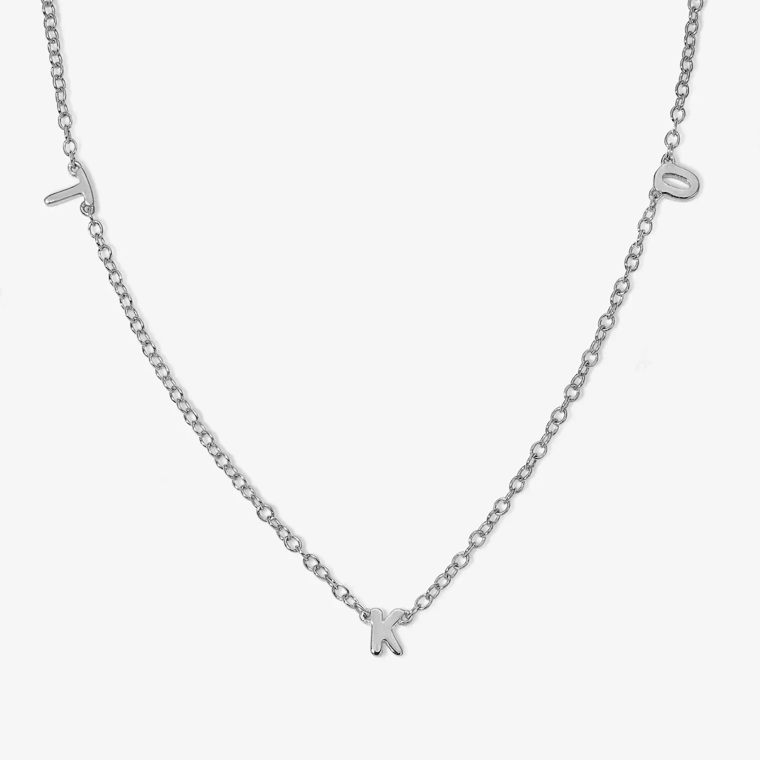 Petite Multi Bubble Initial Necklace - Image 2