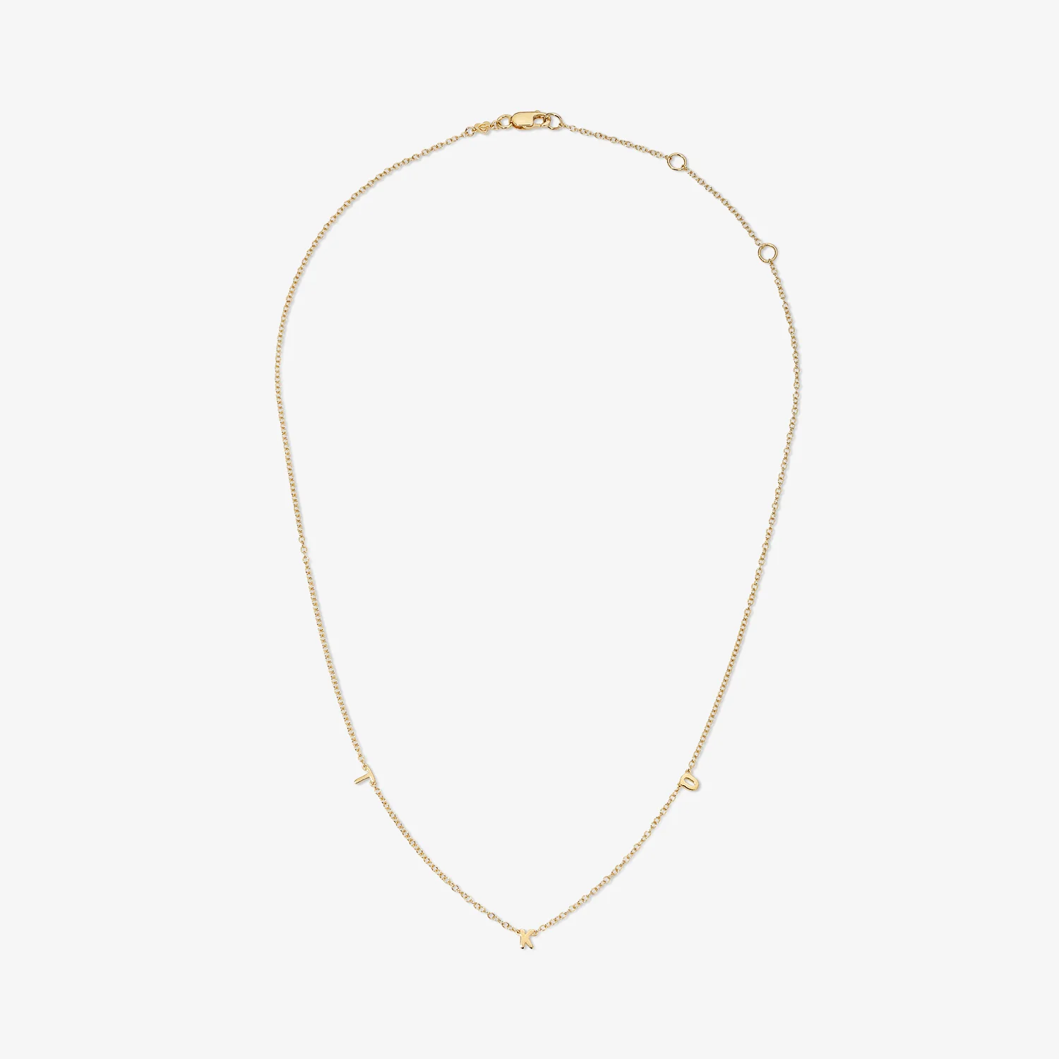 Petite Multi Bubble Initial Necklace - Image 3