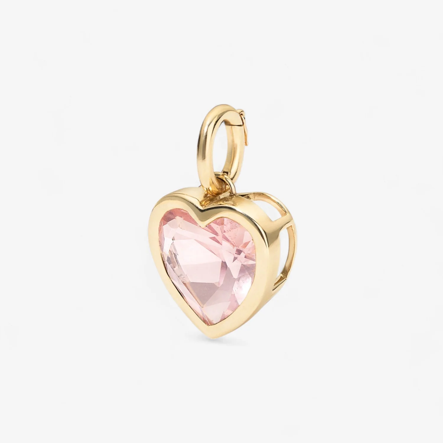 Margot Pink Quartz Heart Charm - Image 2