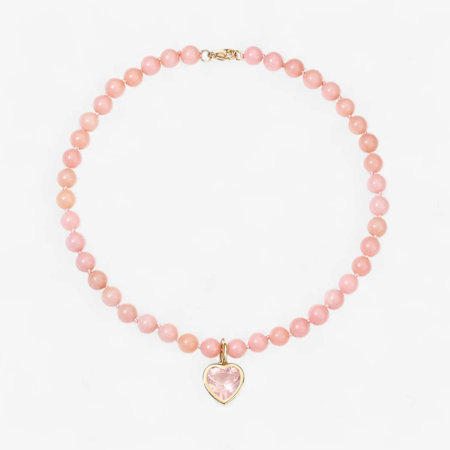 Margot Pink Quartz Heart Charm - Image 3
