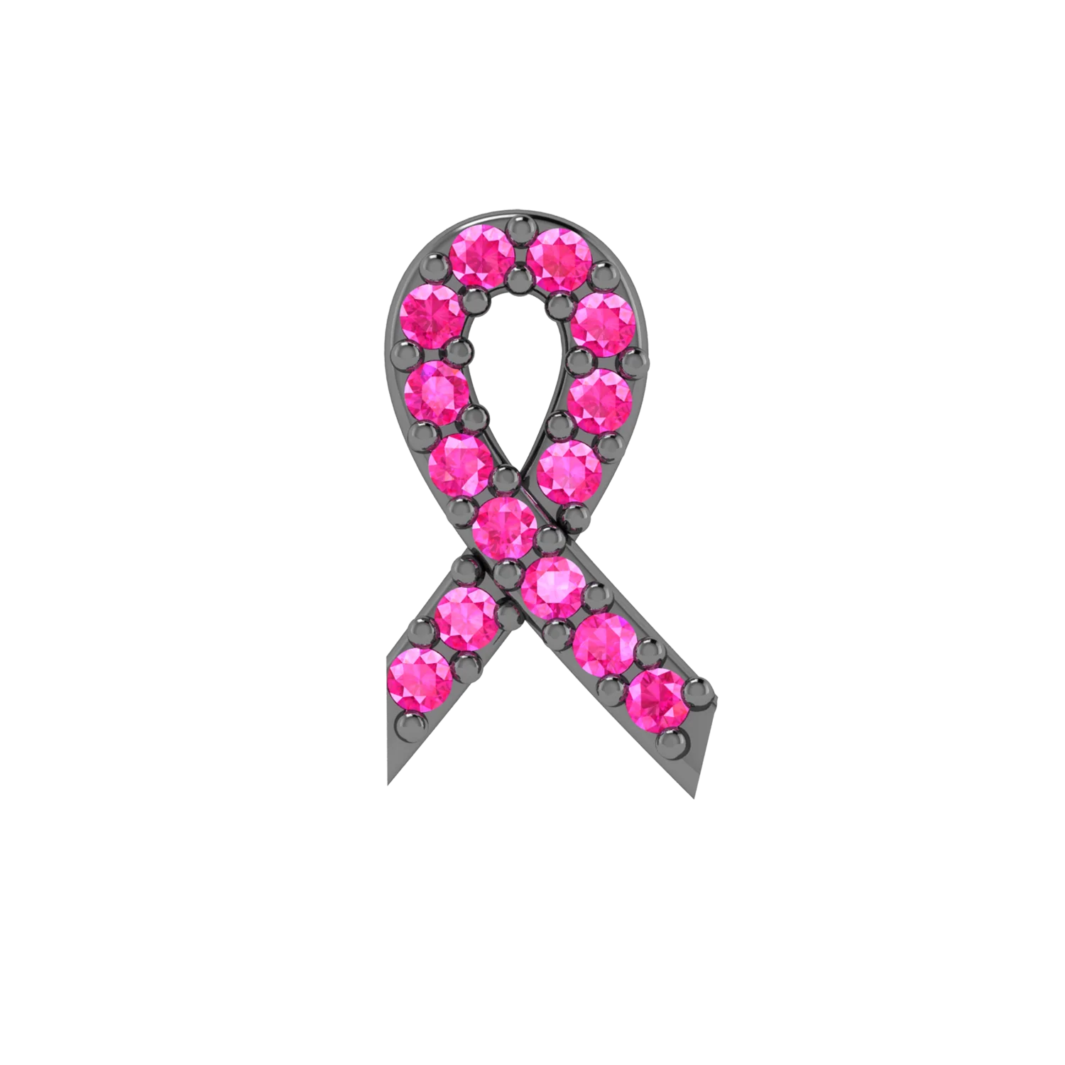 Pink Ribbon Slider Charm