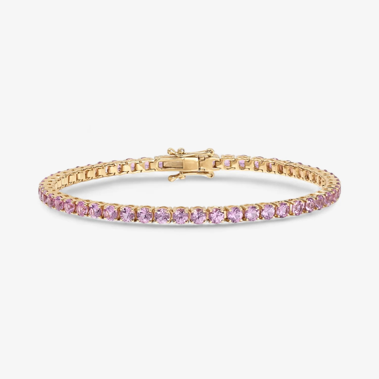Signature Pink Sapphire Tennis Bracelet - Image 4