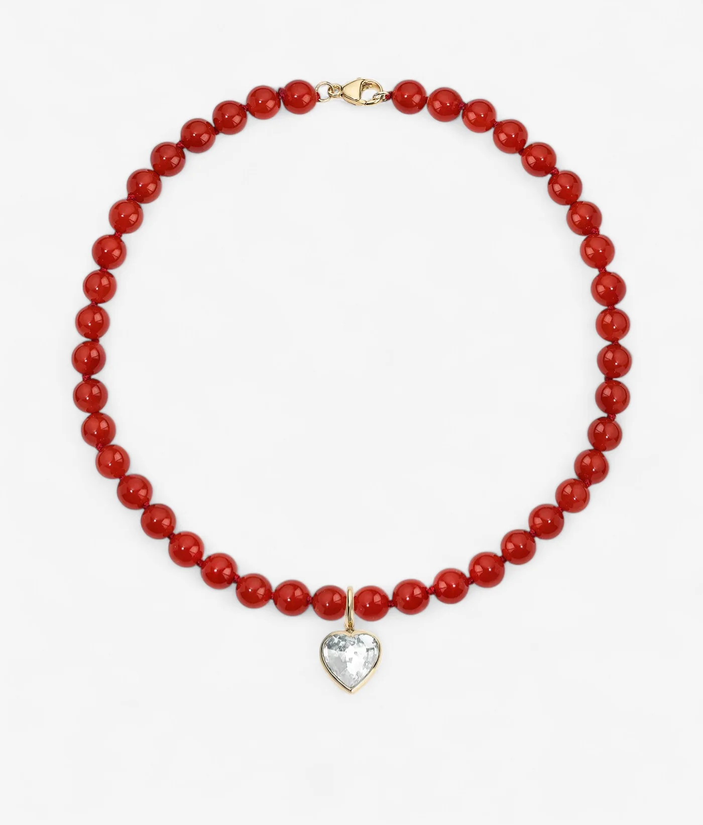 Kendall Red Agate Beaded Necklace - Image 3