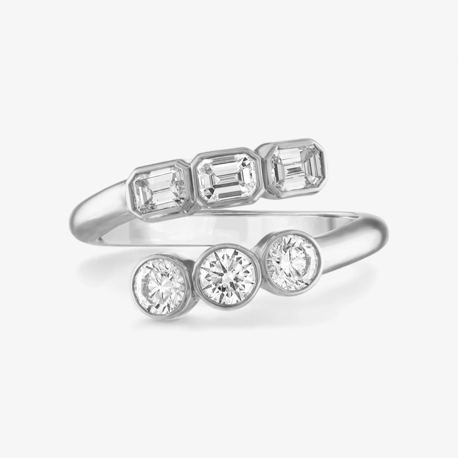Undecided Round and Emerald Bypass Ring - Image 2
