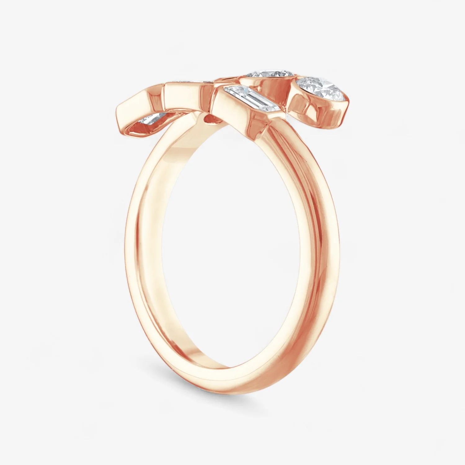 Undecided Round and Emerald Bypass Ring - Image 5