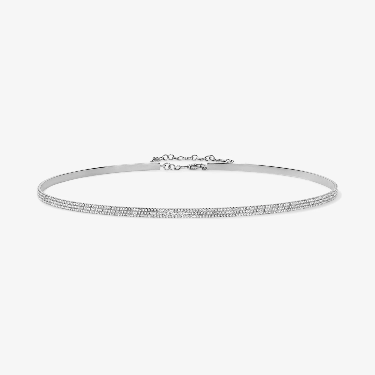 Signature Three Row Pave Choker - Image 2