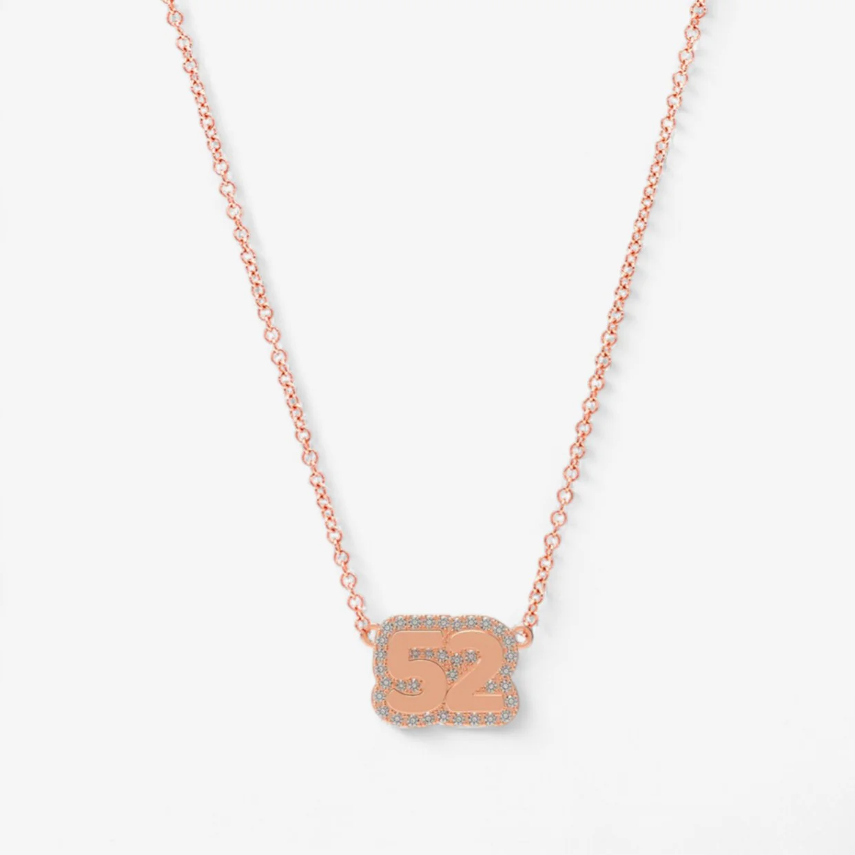 Small Bubble with Pave Outline Necklace - Image 11