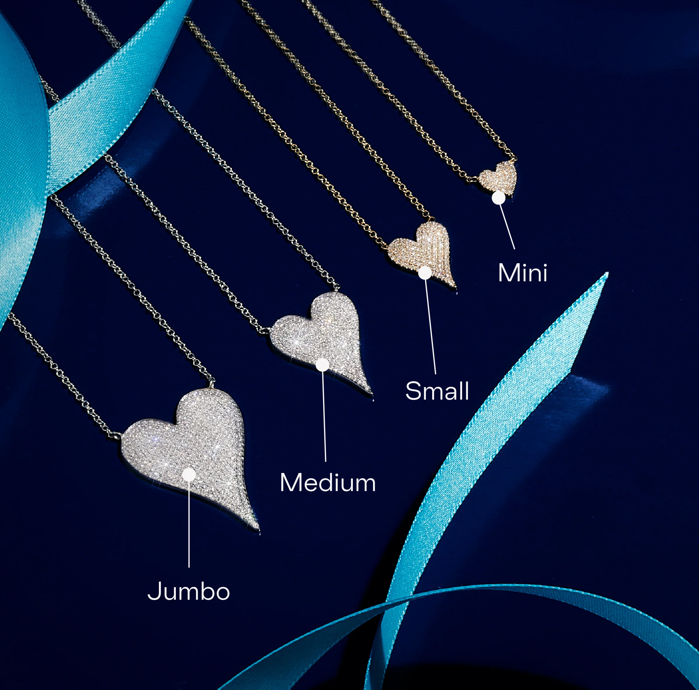 Small Token Pave Heart Necklace - Image 4