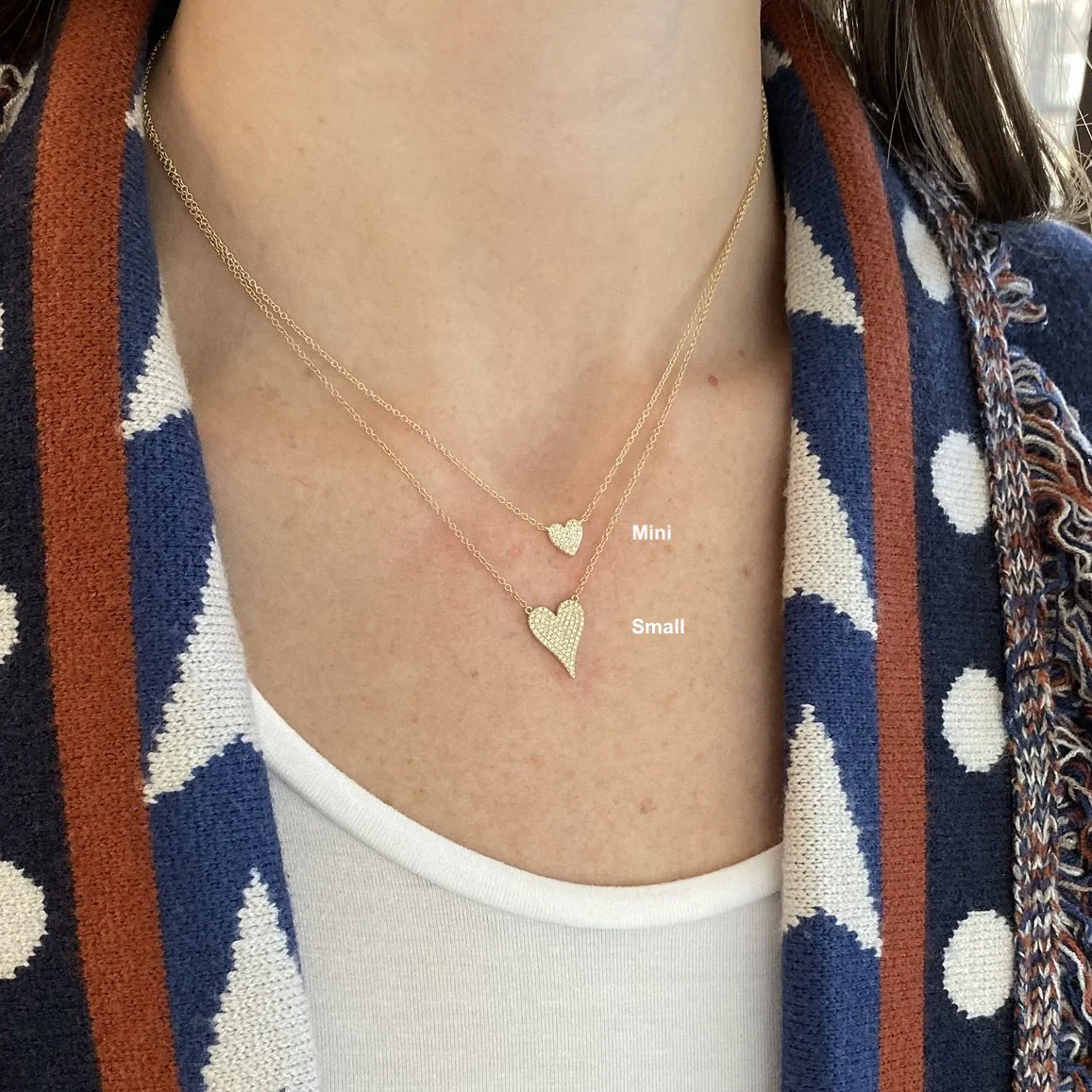 Small Token Pave Heart Necklace - Image 5