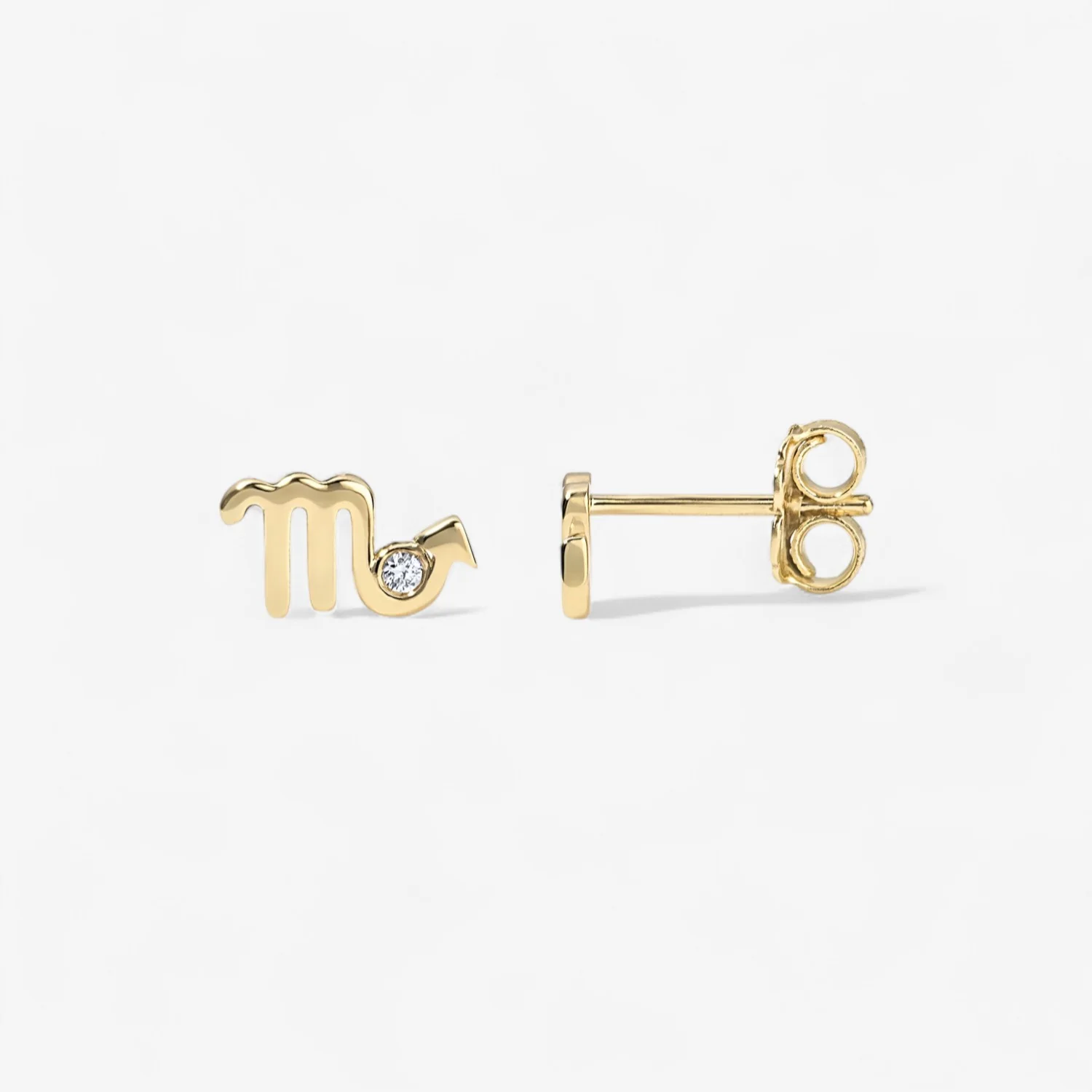 Small Token Zodiac Stud Earring - Image 8