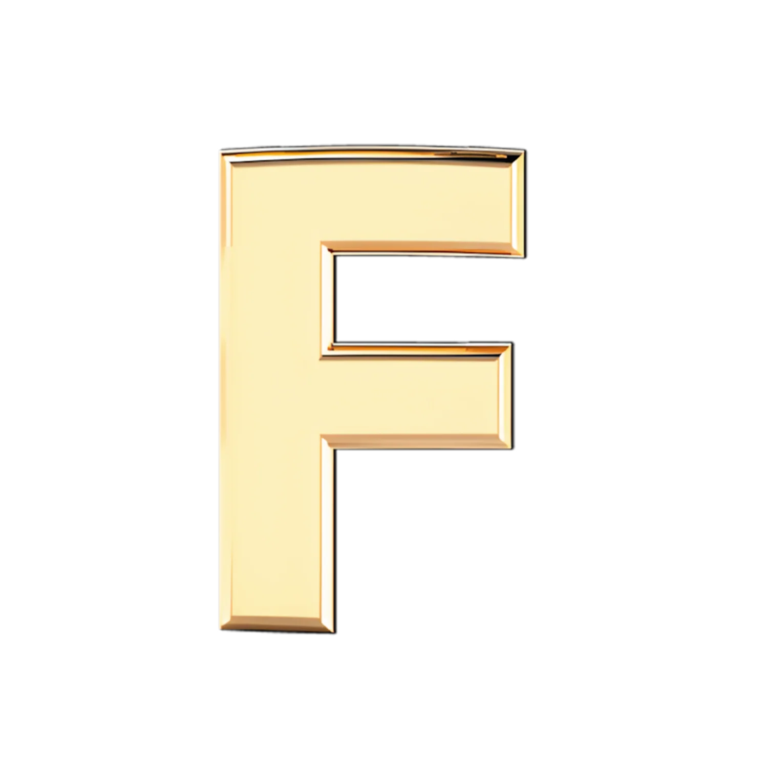 Solid Letter F Slider Necklace Charm