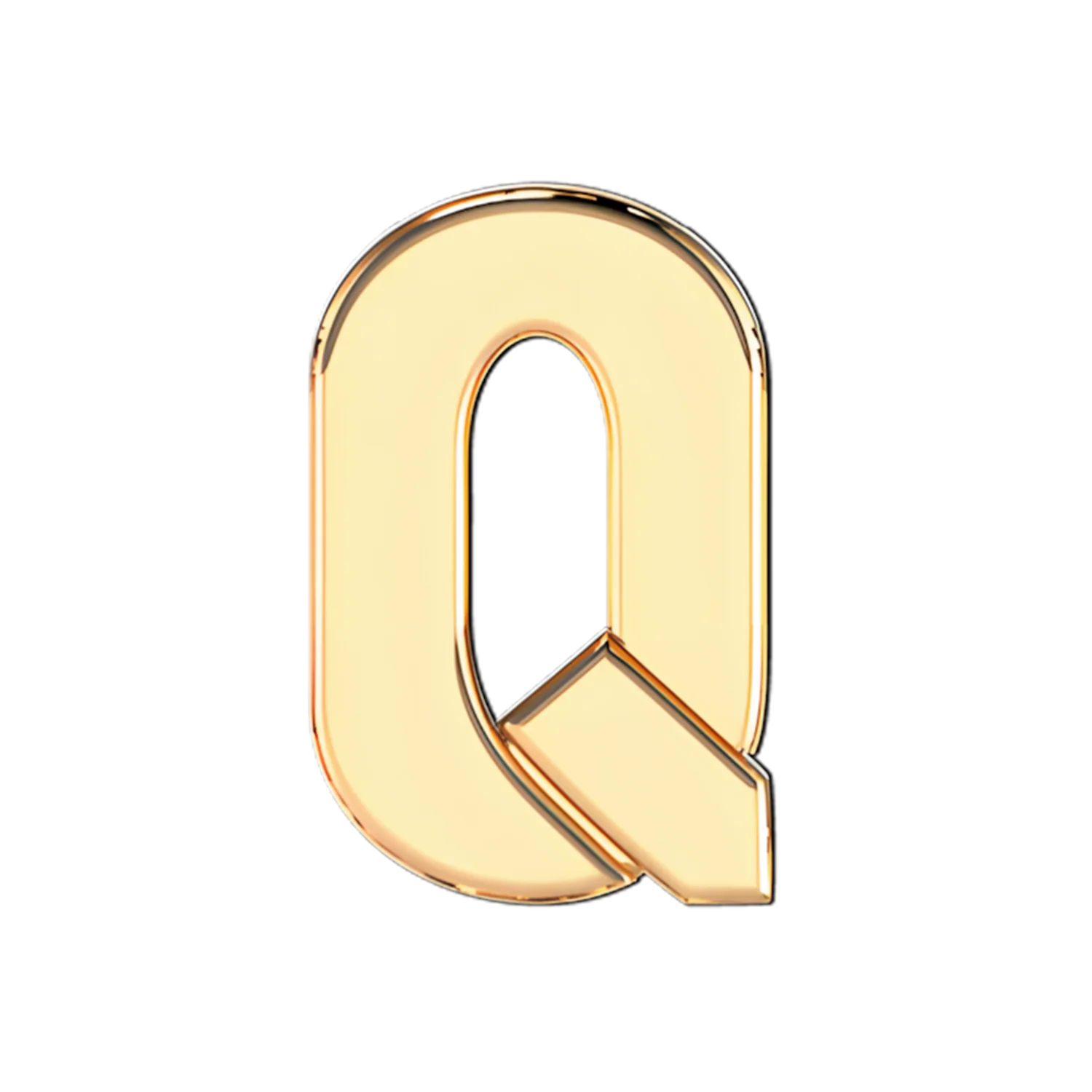 Slider Solid Letter Q Charm - Image 2