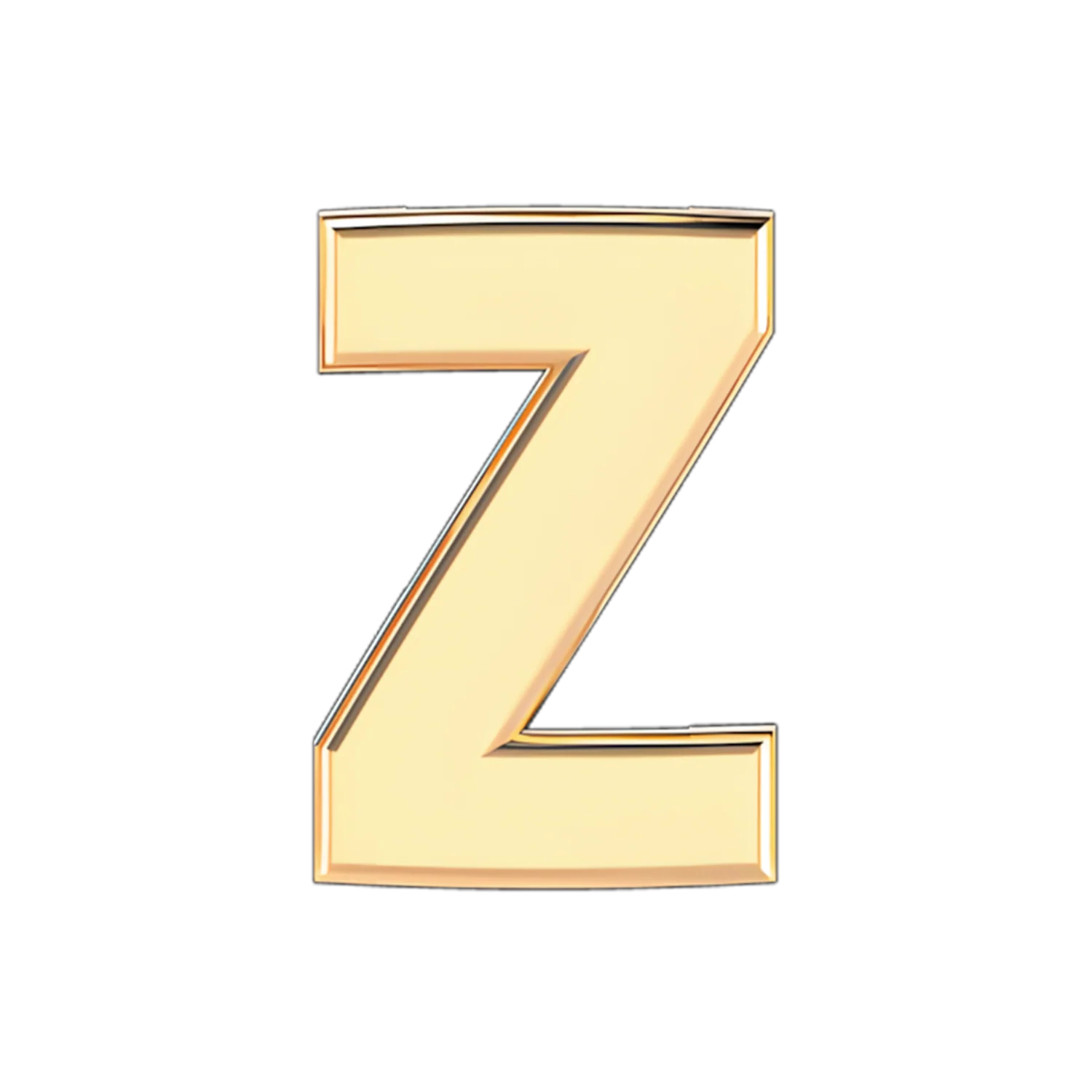 Solid Letter Z Slider Necklace Charm
