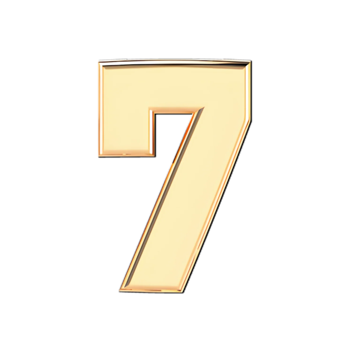 Solid Number 7 Slider Necklace Charm