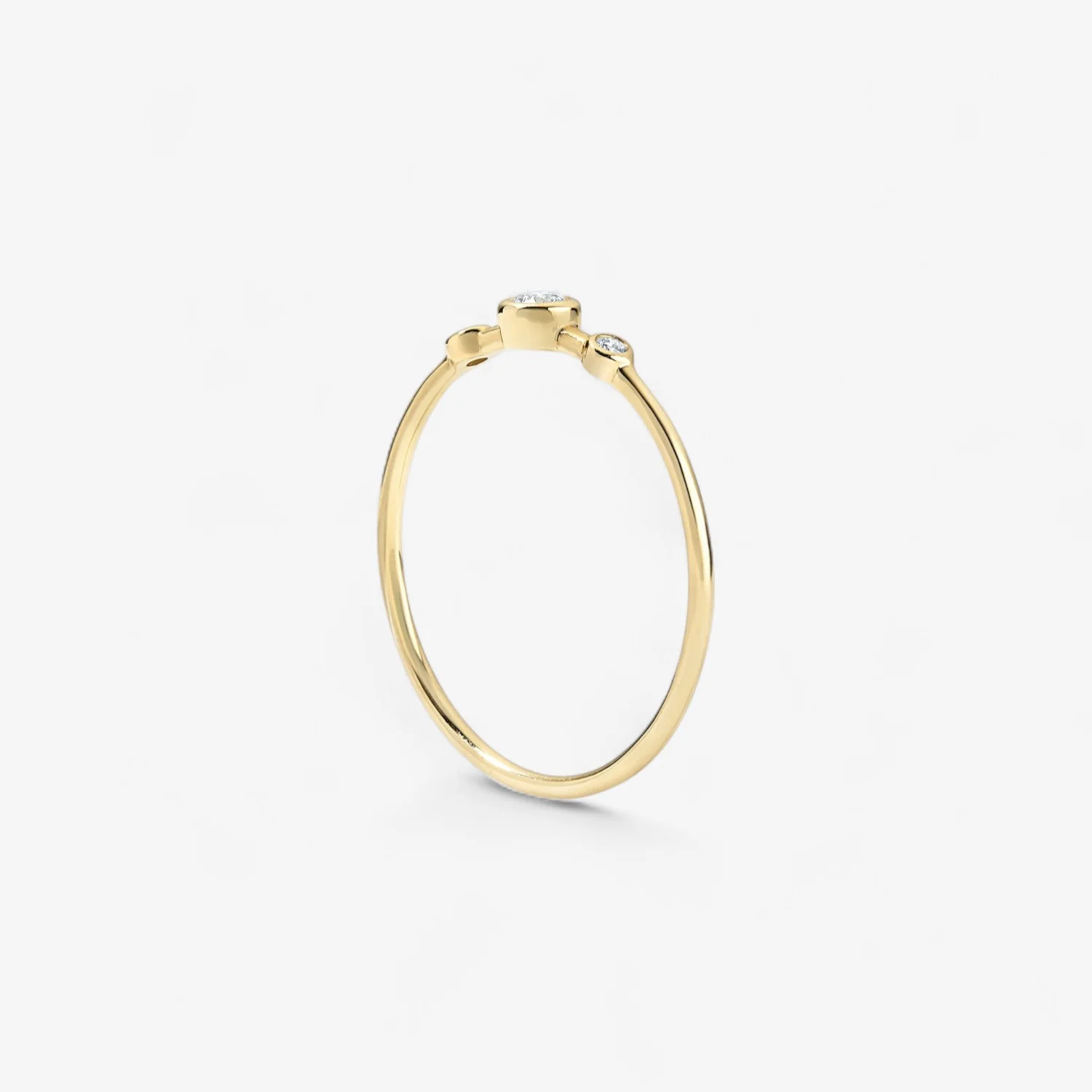 Margot Three Diamond Bezel Ring - Image 3