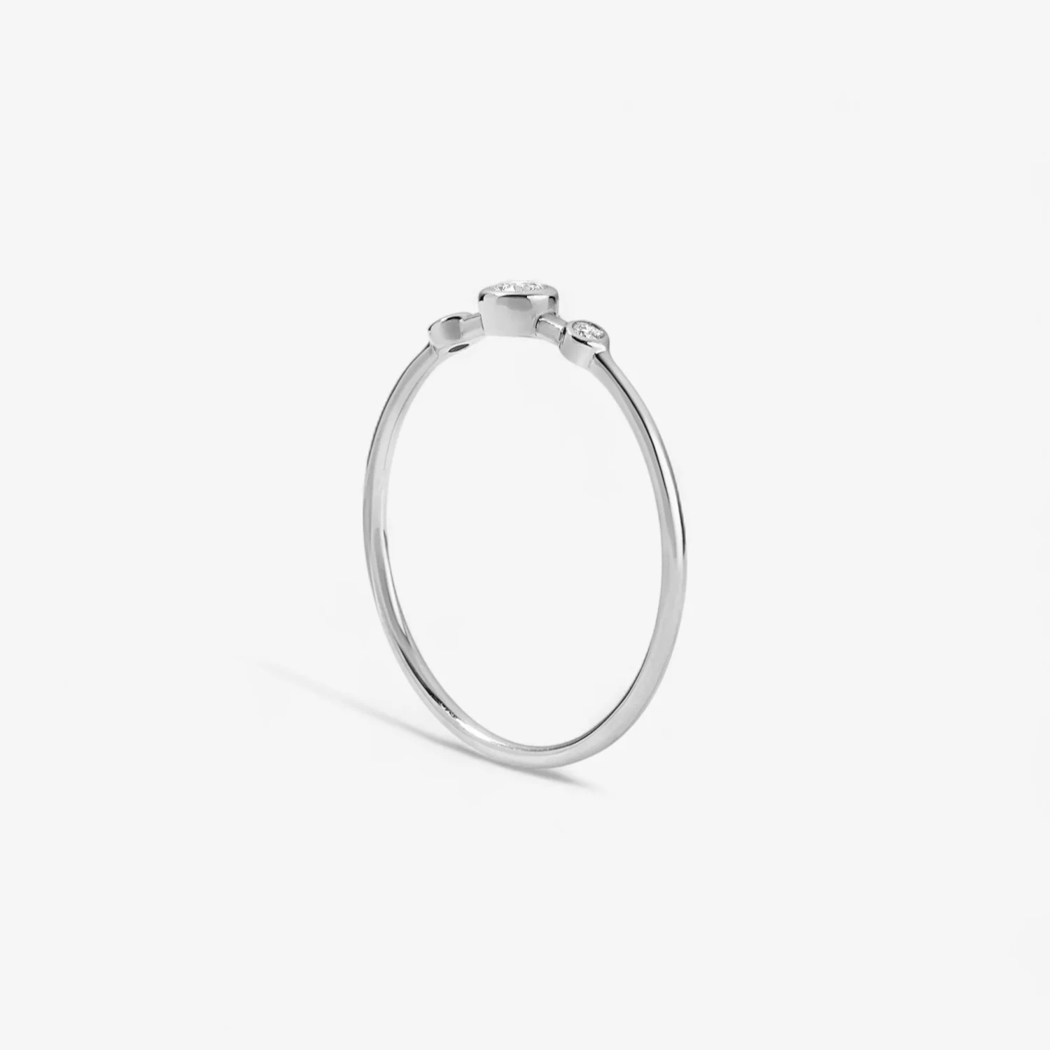 Margot Three Diamond Bezel Ring - Image 4