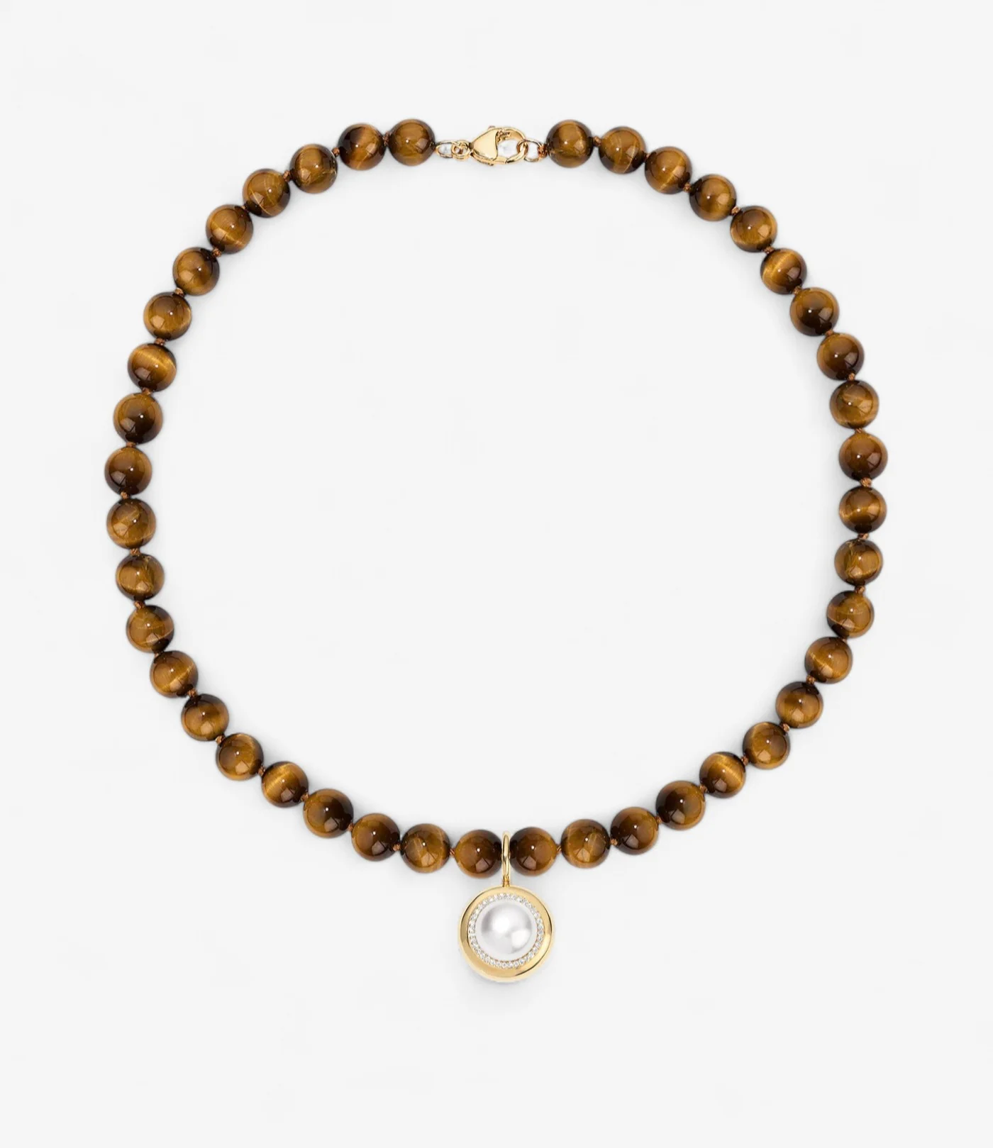 Kendall Tigers Eye Beaded Necklace - Image 3
