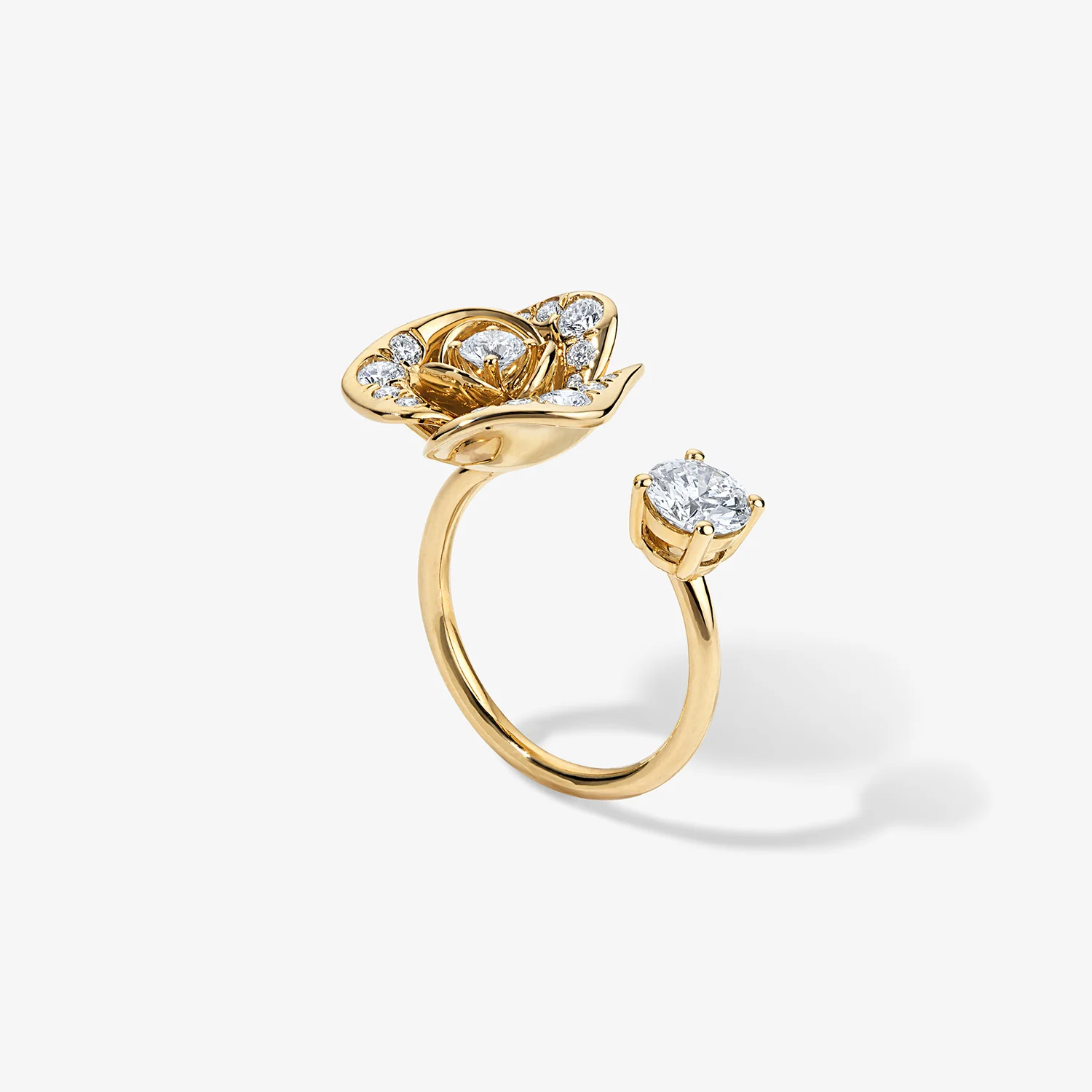Token Pave Rose and Diamond Ring - Image 4