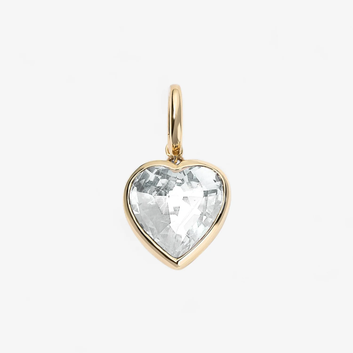 Margot White Topaz Heart Charm